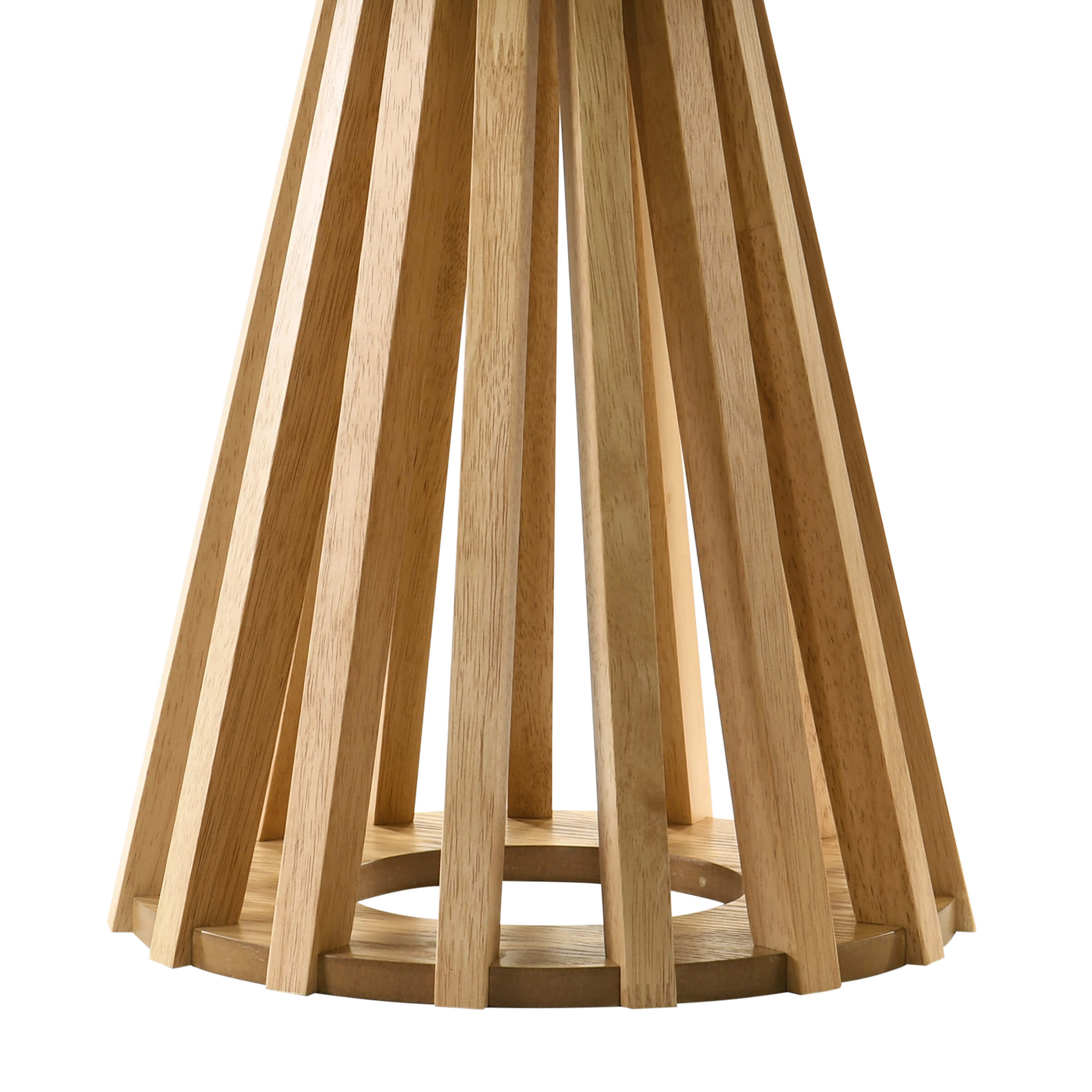 Close-up of wooden slats forming base