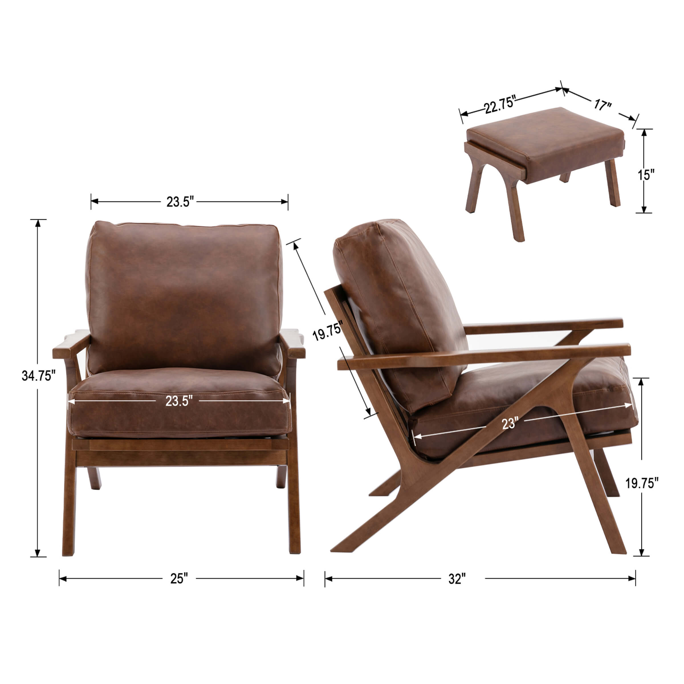 Vescasa Mid Century Accent Chair - 3422