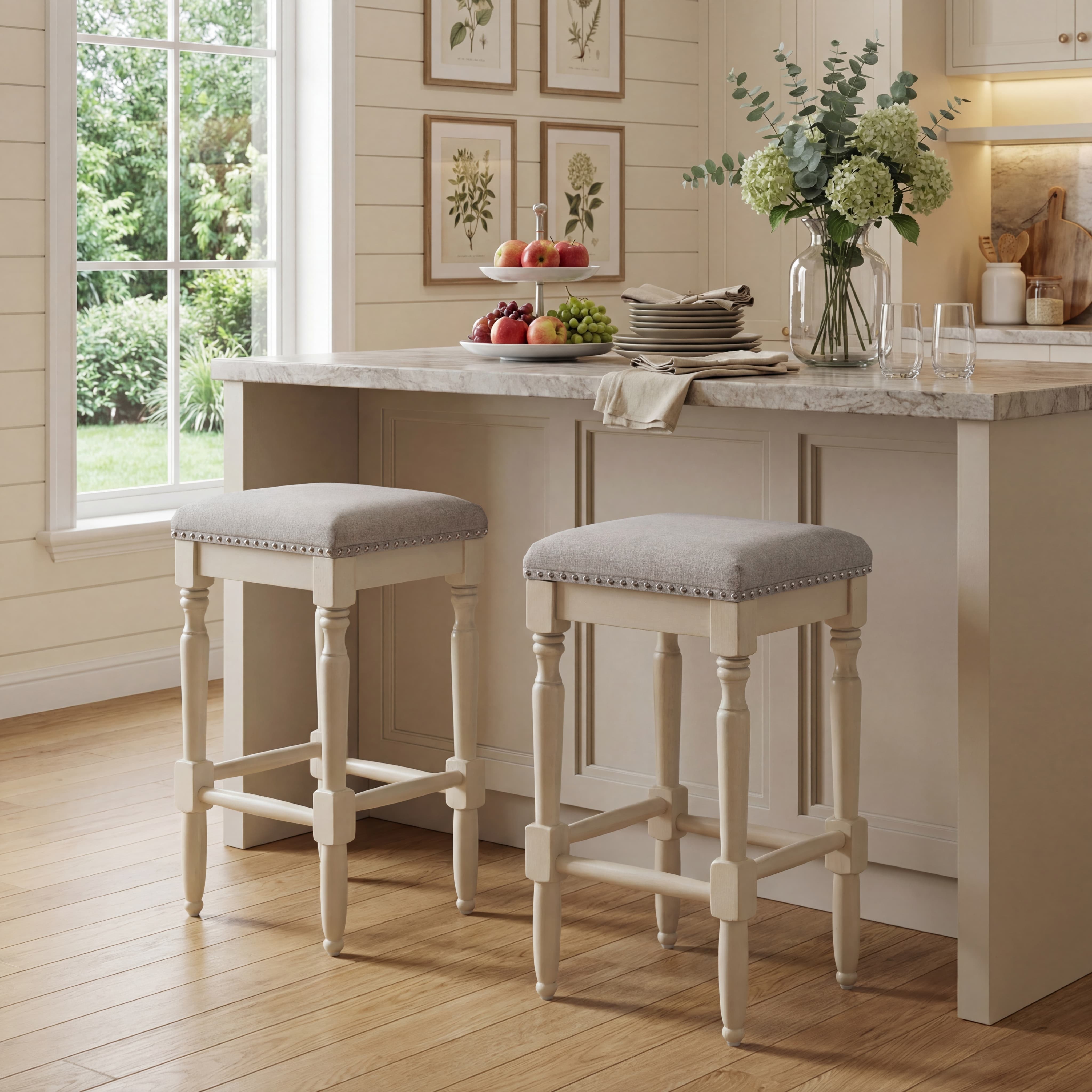 26"H Saddle Backless Counter Stools Set of 2 - XX30CS