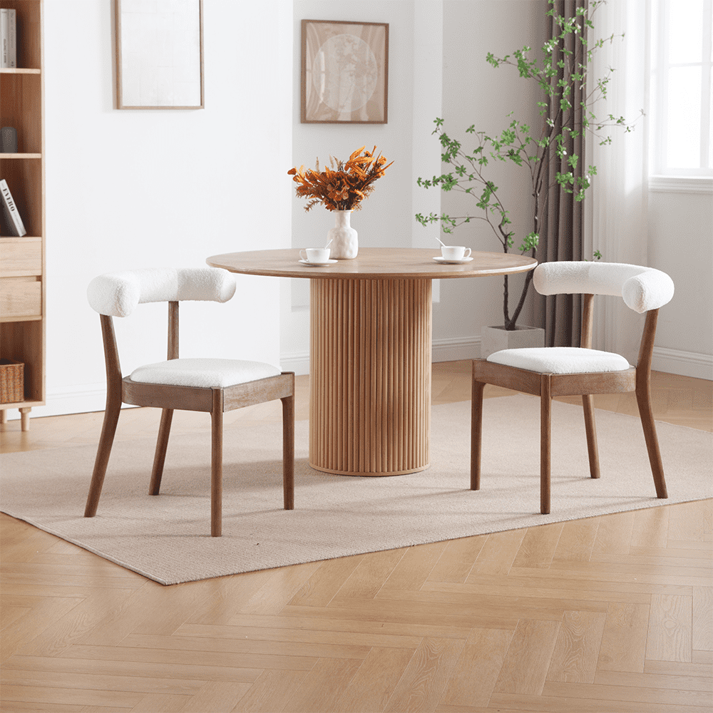 CIMOTA Curved Farmhouse Kitchen Chair Set of 2 - 1929DC