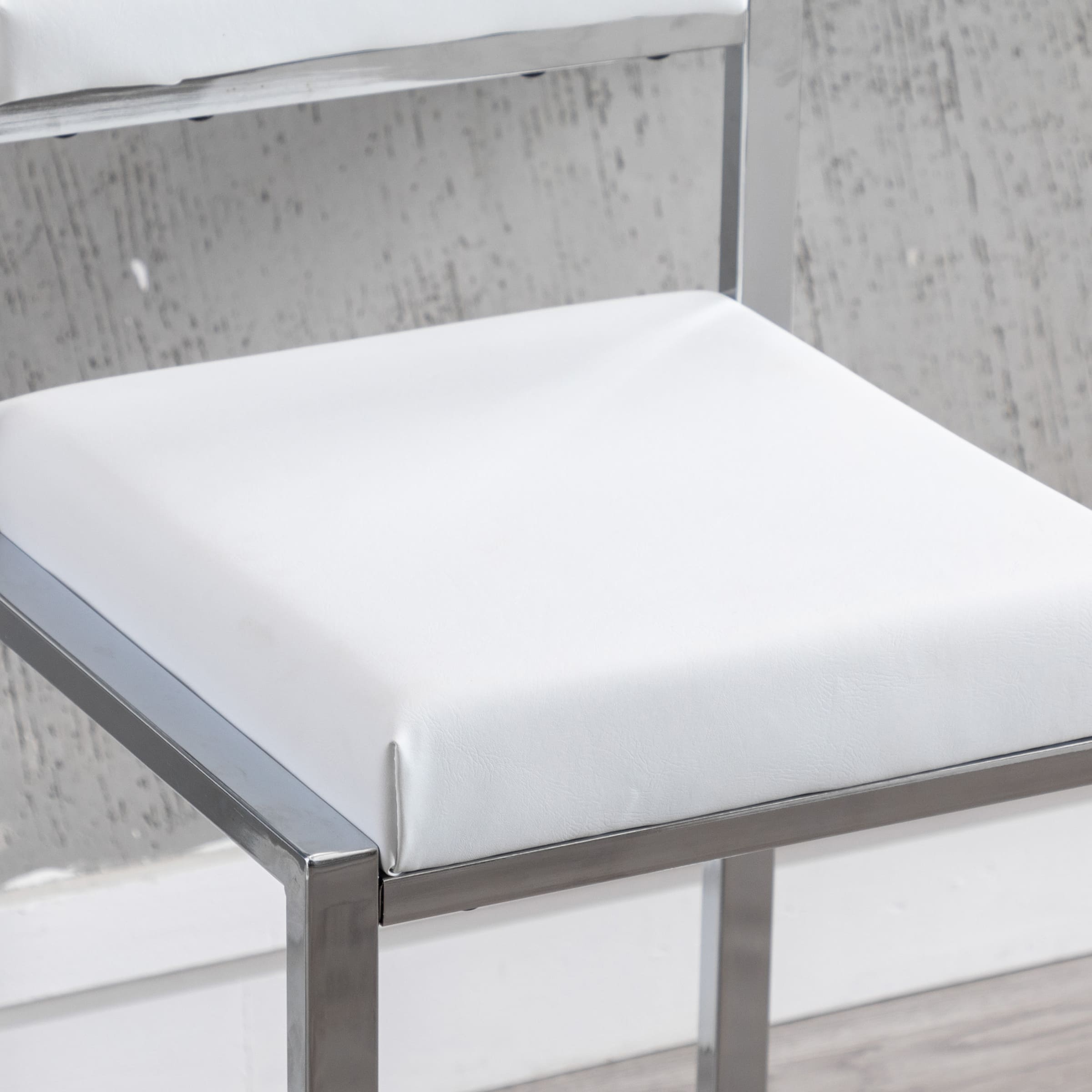 Close-up of chrome cushion
