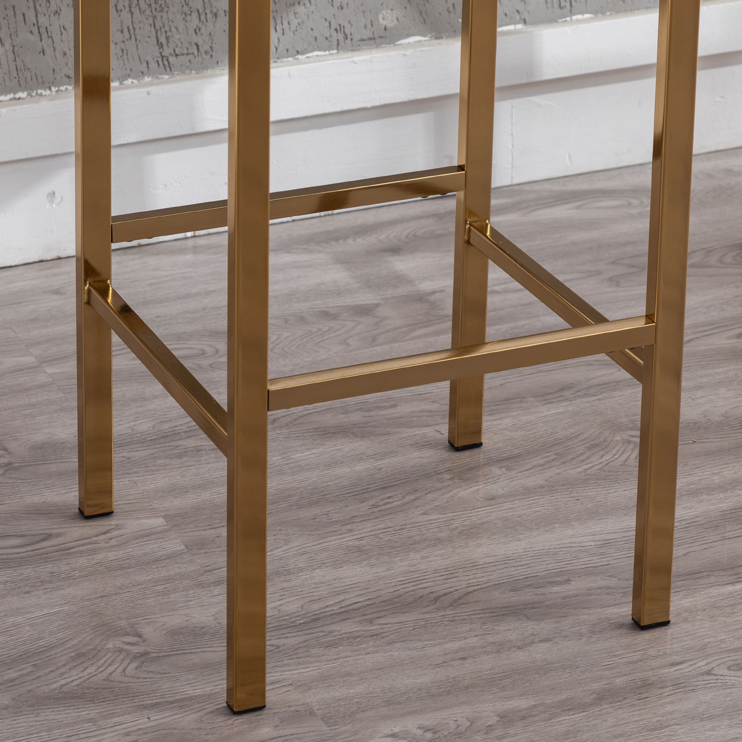 View of stool legs and crossbars
