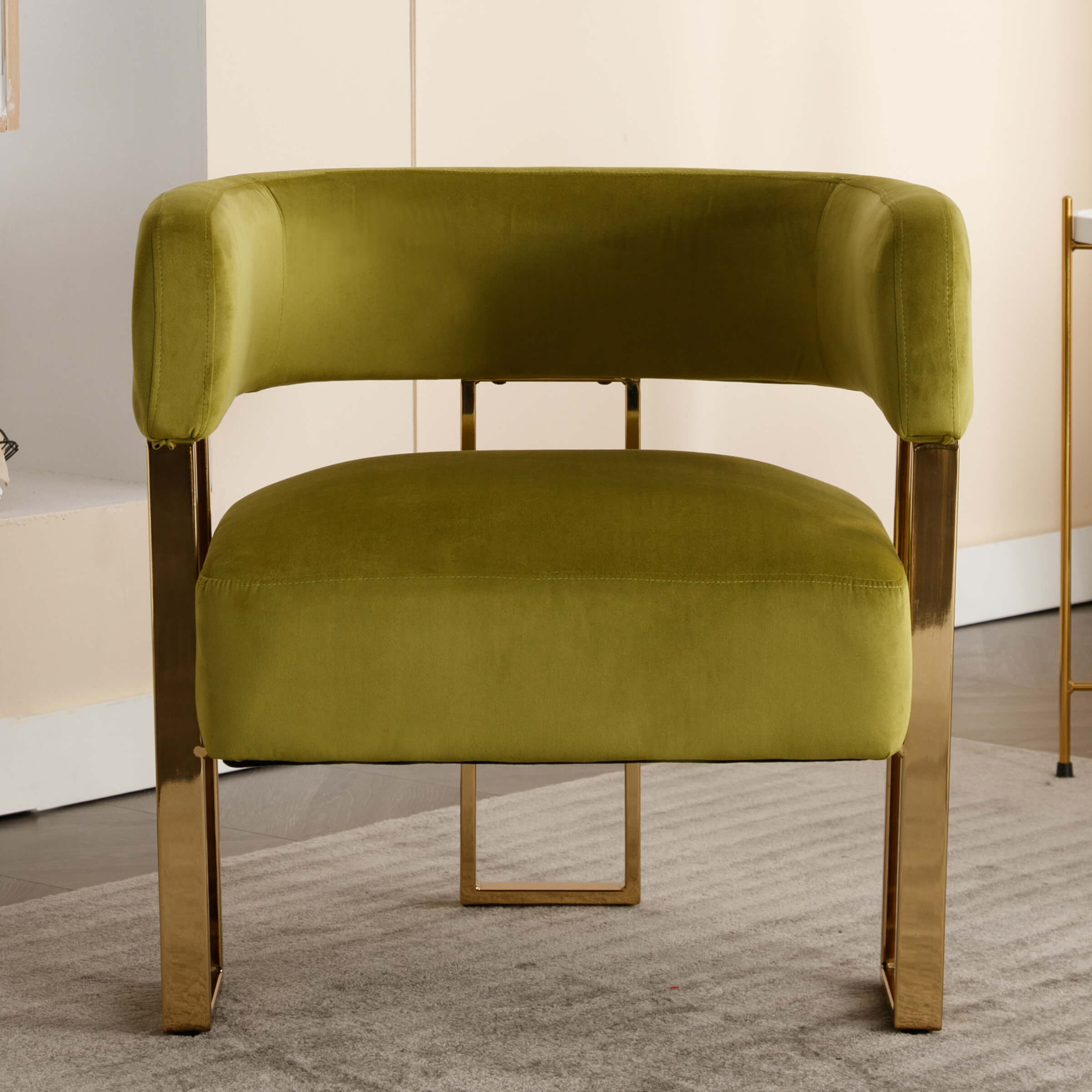 ZH4YOU Accent Chair with Gold Metal Legs 1 PCS - 72005AC