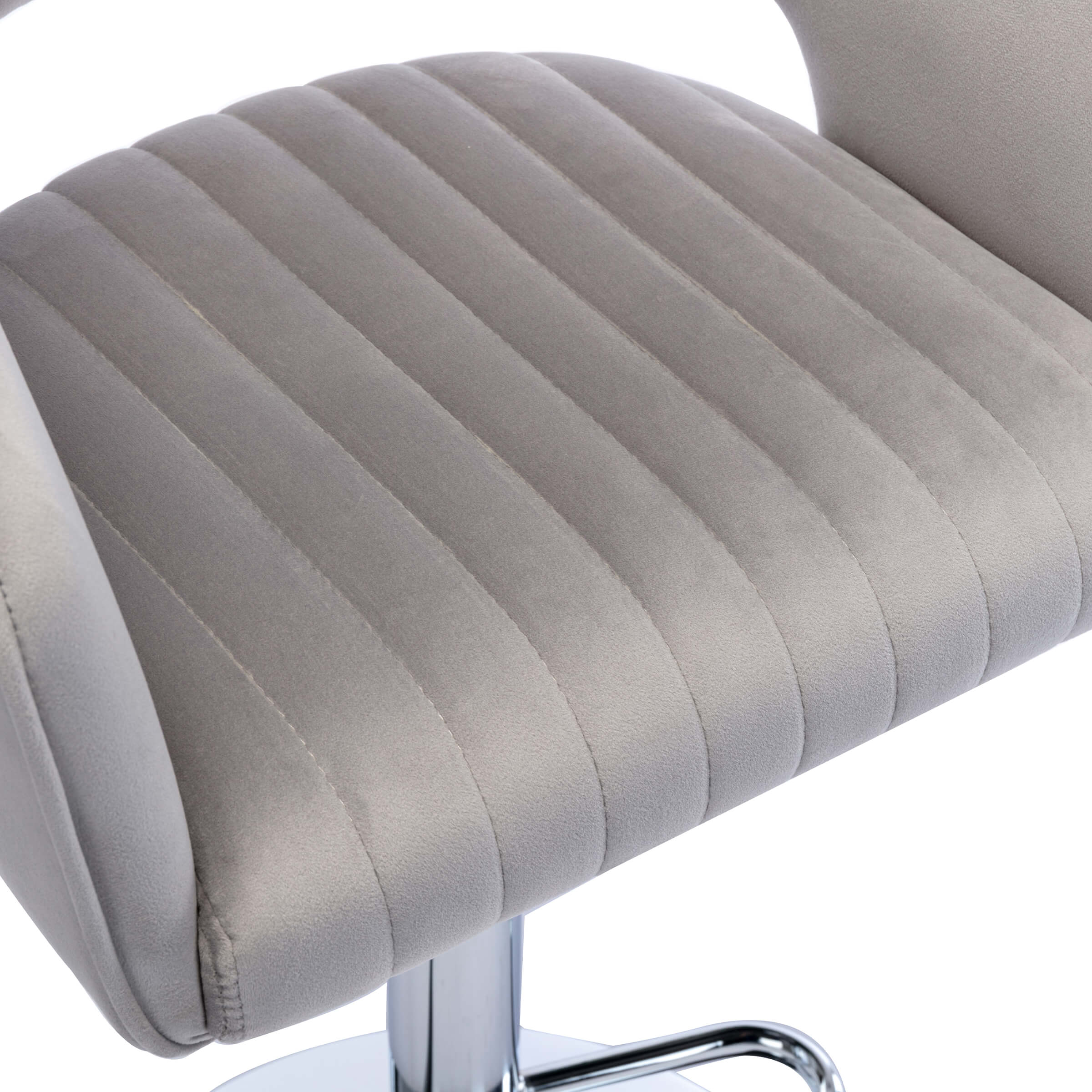 Close-up of seat upholstery texture and stitching
