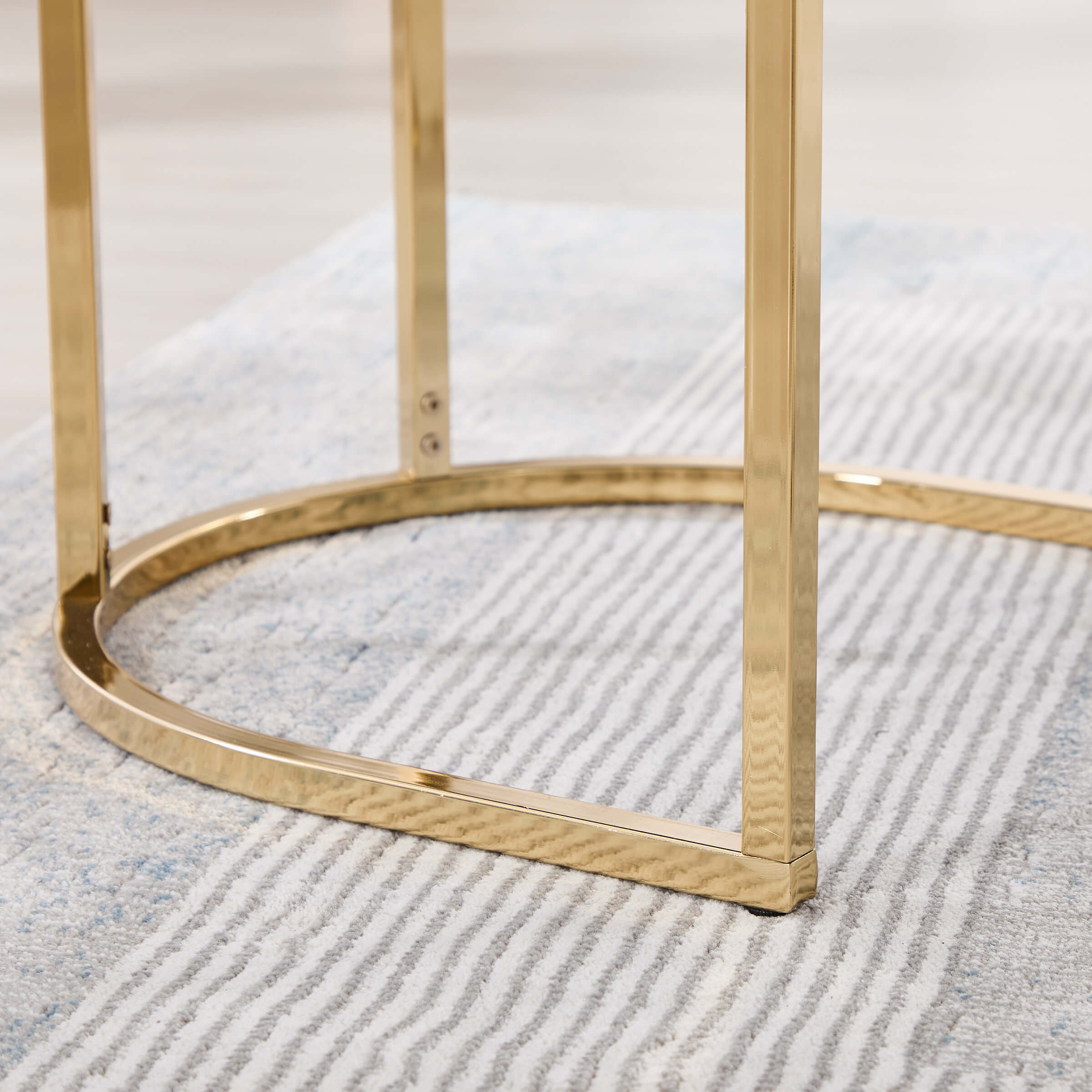 ZH4YOU Armless Gold Legs Dinning Chairs Set of 2- 9067DC
