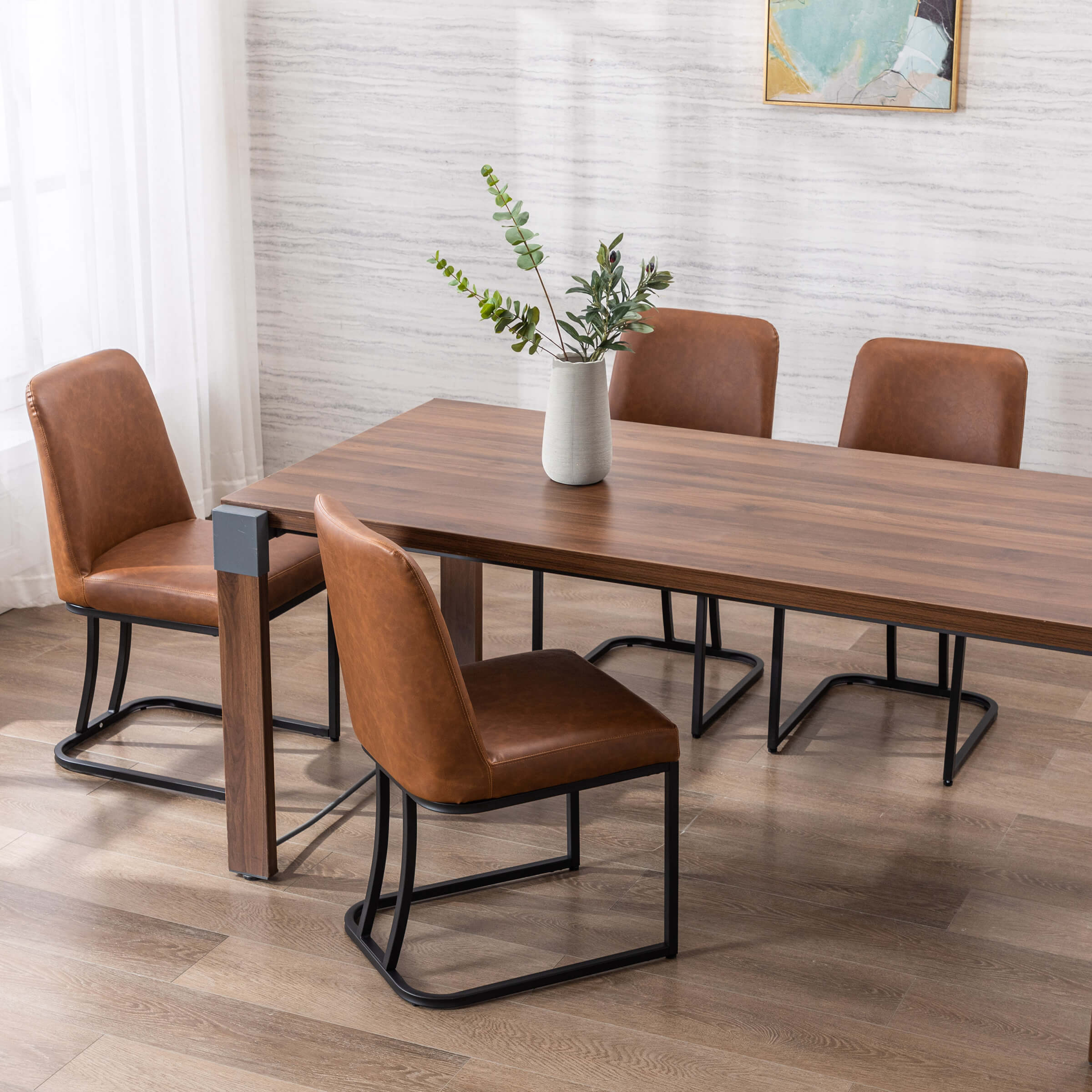 ZH4YOU Metal Legs Dining Chairs Set of 2 - 8673DC