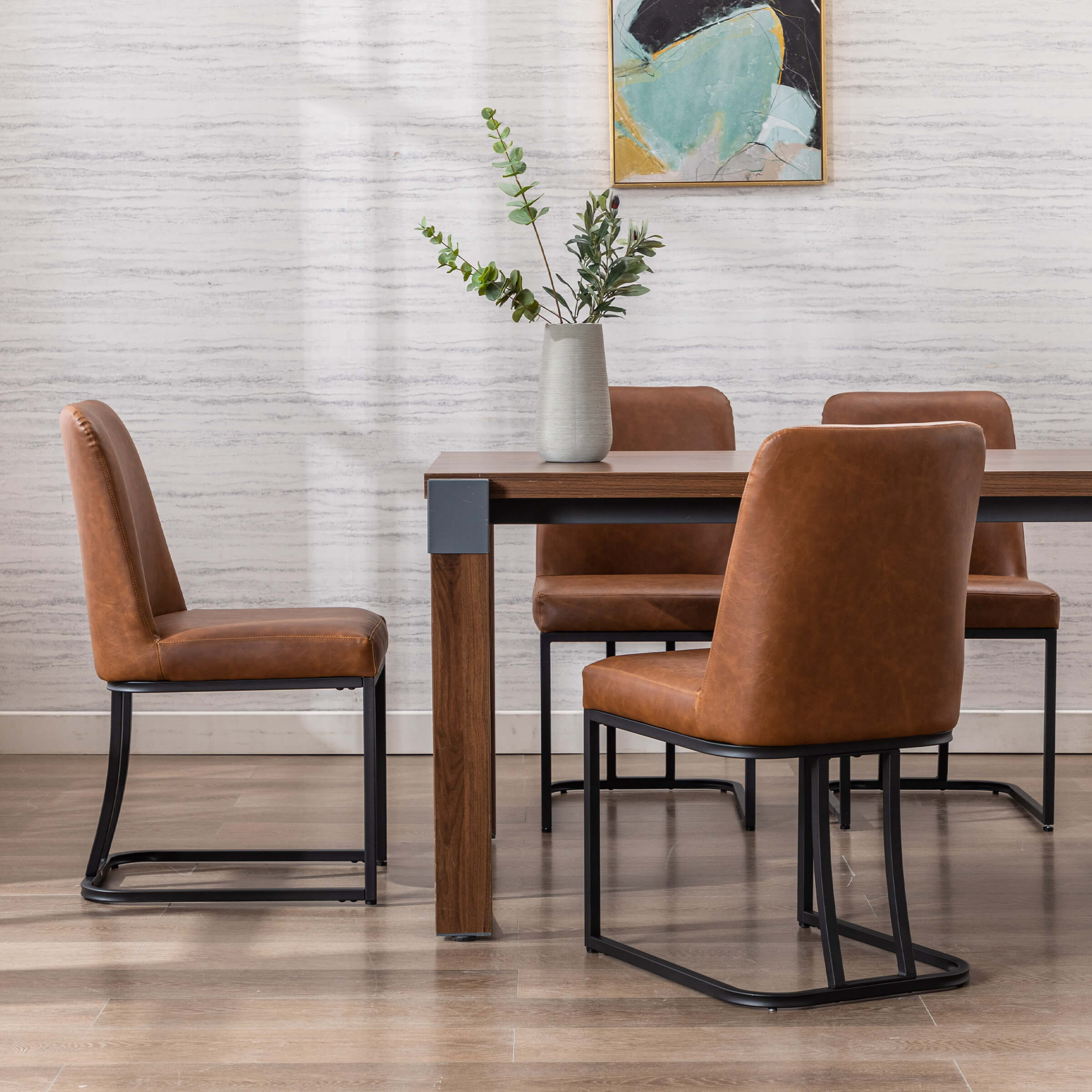 ZH4YOU Metal Legs Dining Chairs Set of 2 - 8673DC