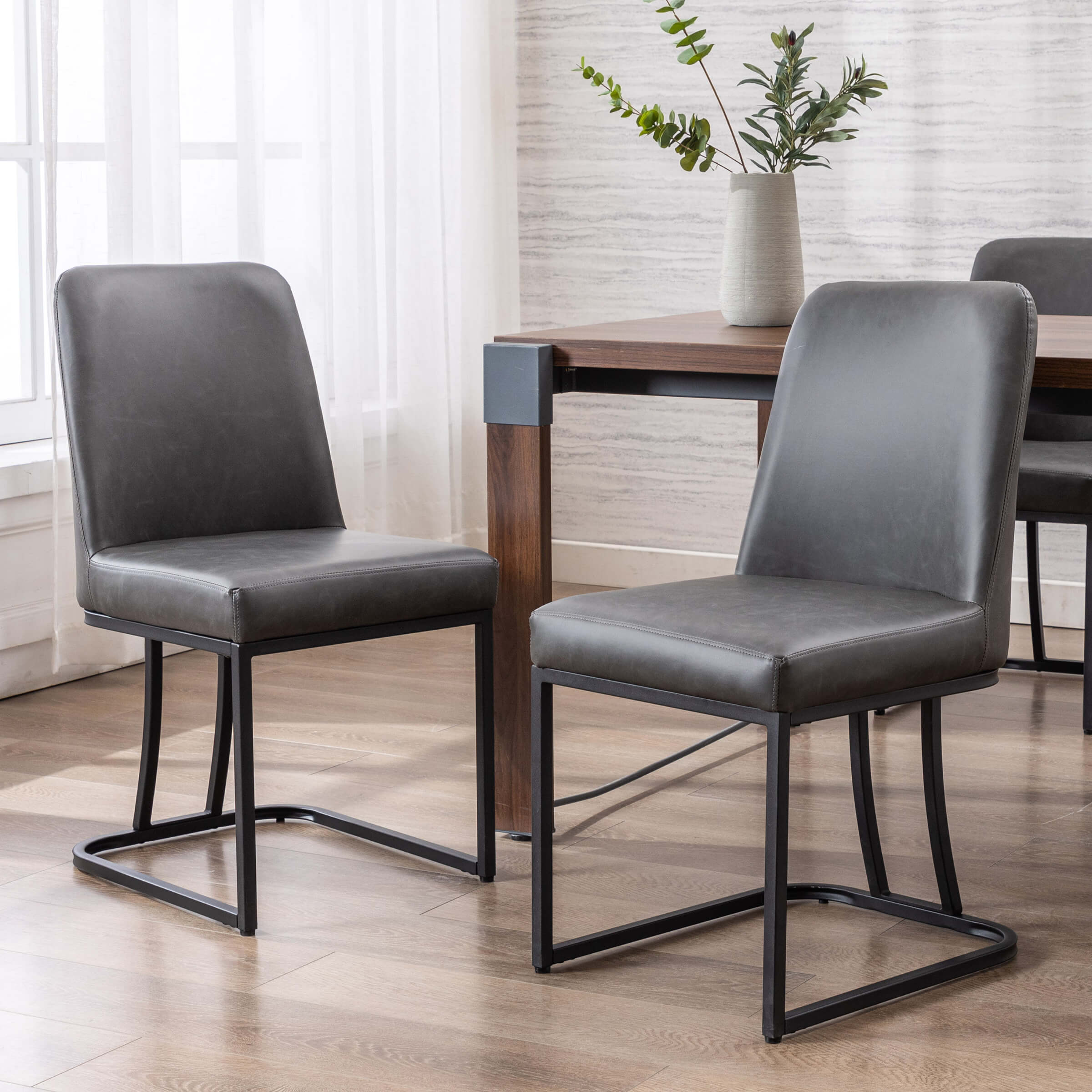 ZH4YOU Metal Legs Dining Chairs Set of 2 - 8673DC