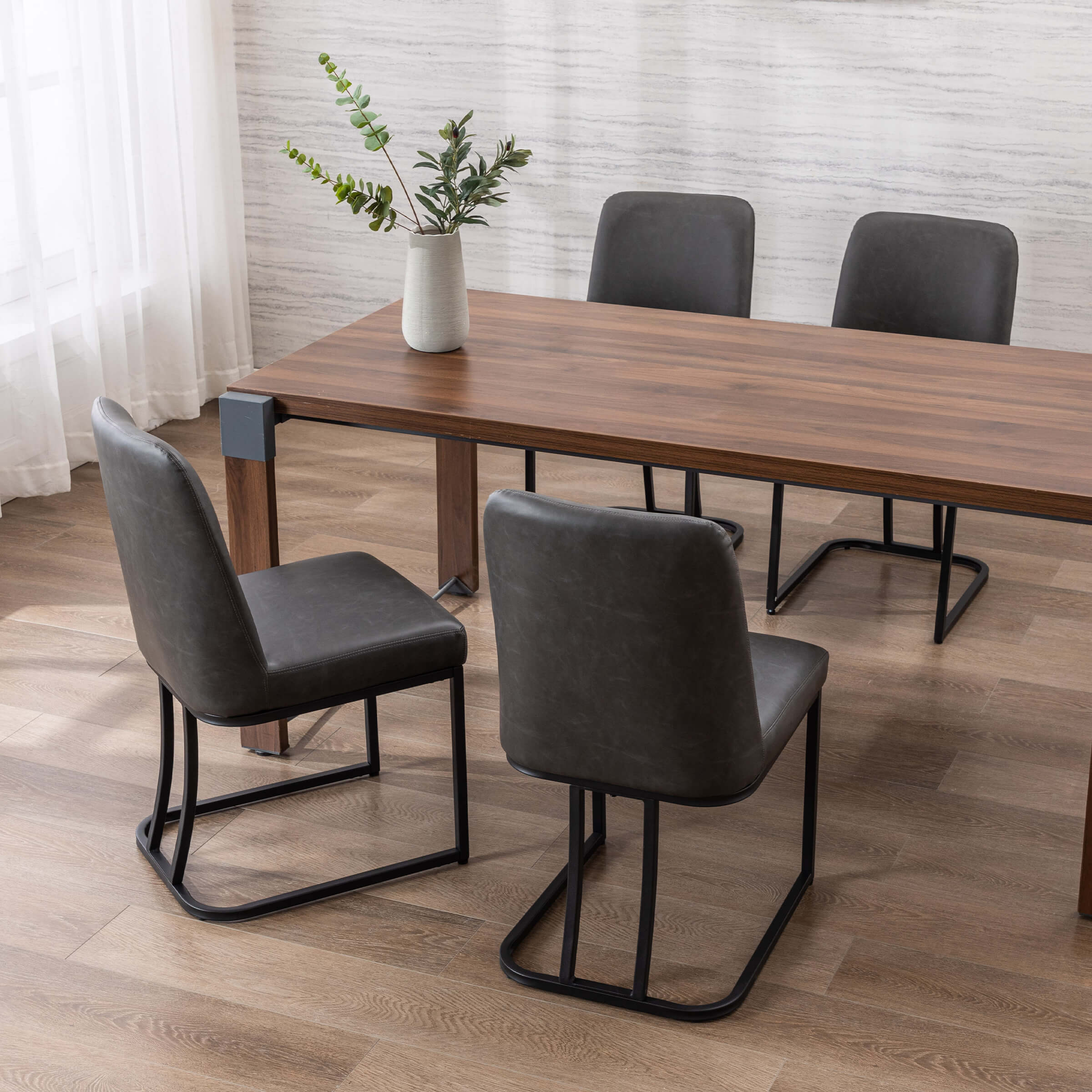 ZH4YOU Metal Legs Dining Chairs Set of 2 - 8673DC