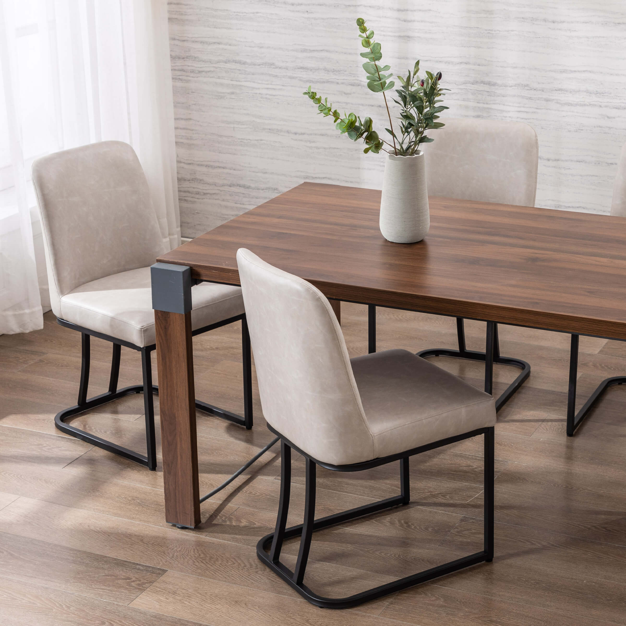 ZH4YOU Metal Legs Dining Chairs Set of 2 - 8673DC