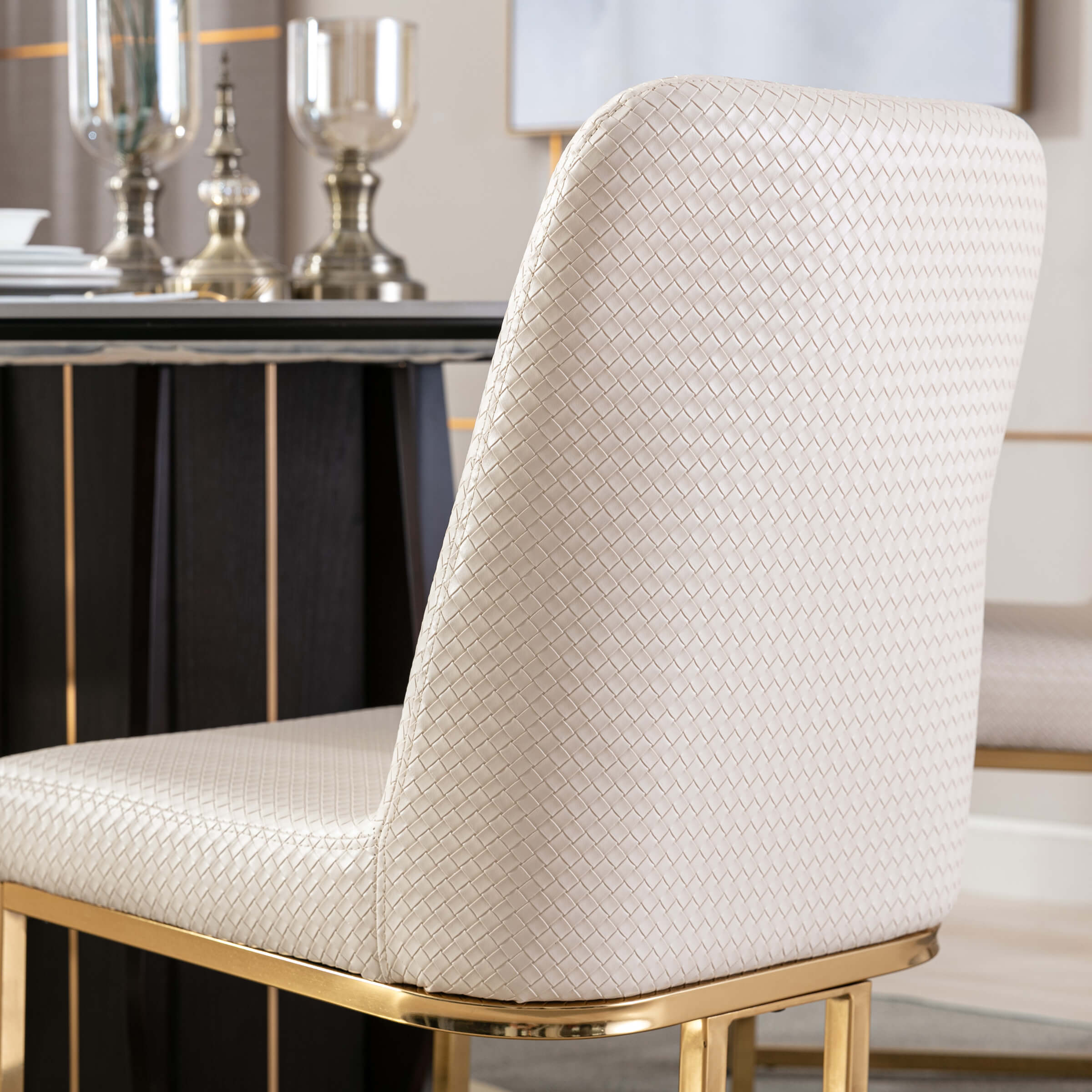 ZH4YOU Metal Legs Dining Chairs Set of 2 - 8673DC