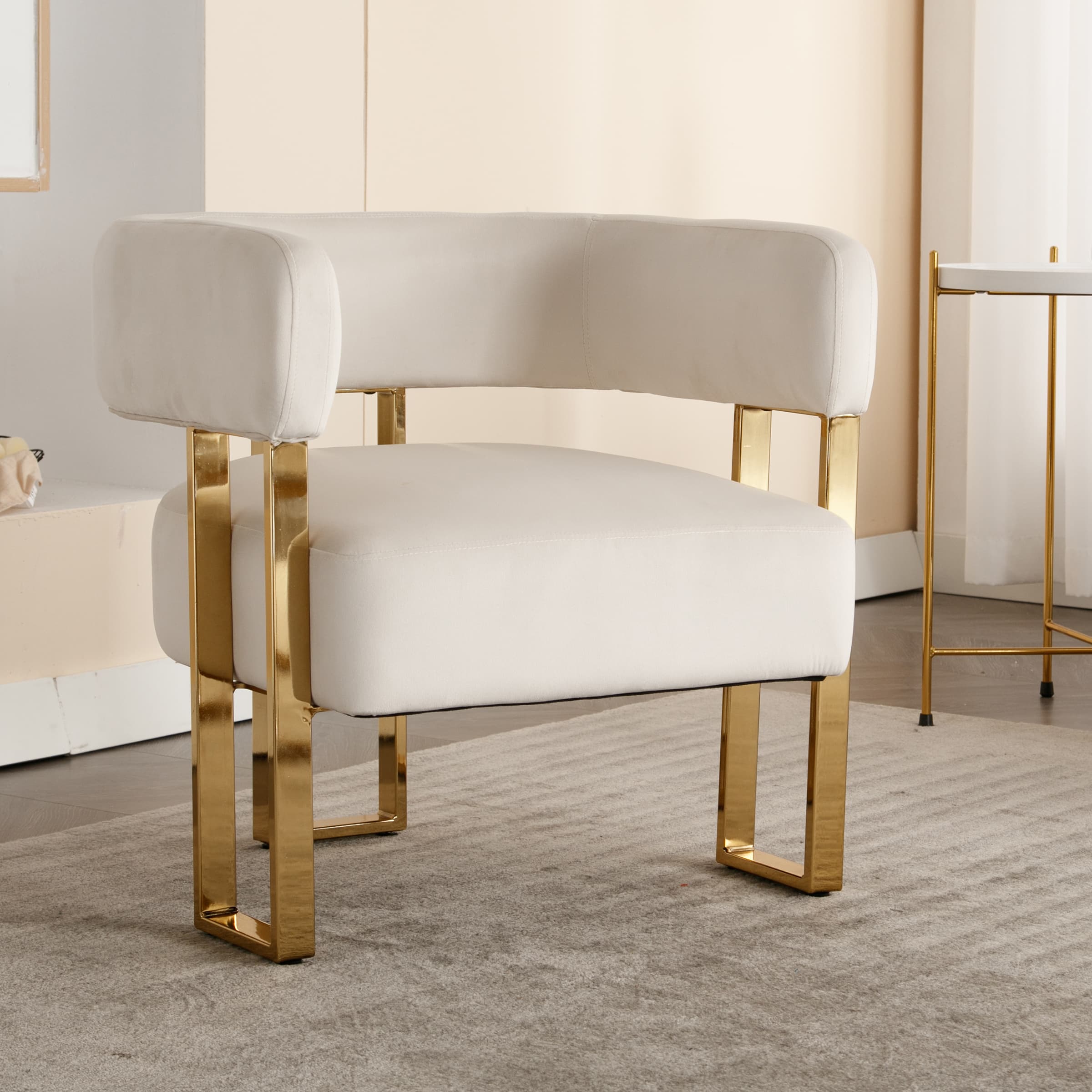 ZH4YOU Accent Chairs with Gold Metal Legs 1 PCS - 72005AC