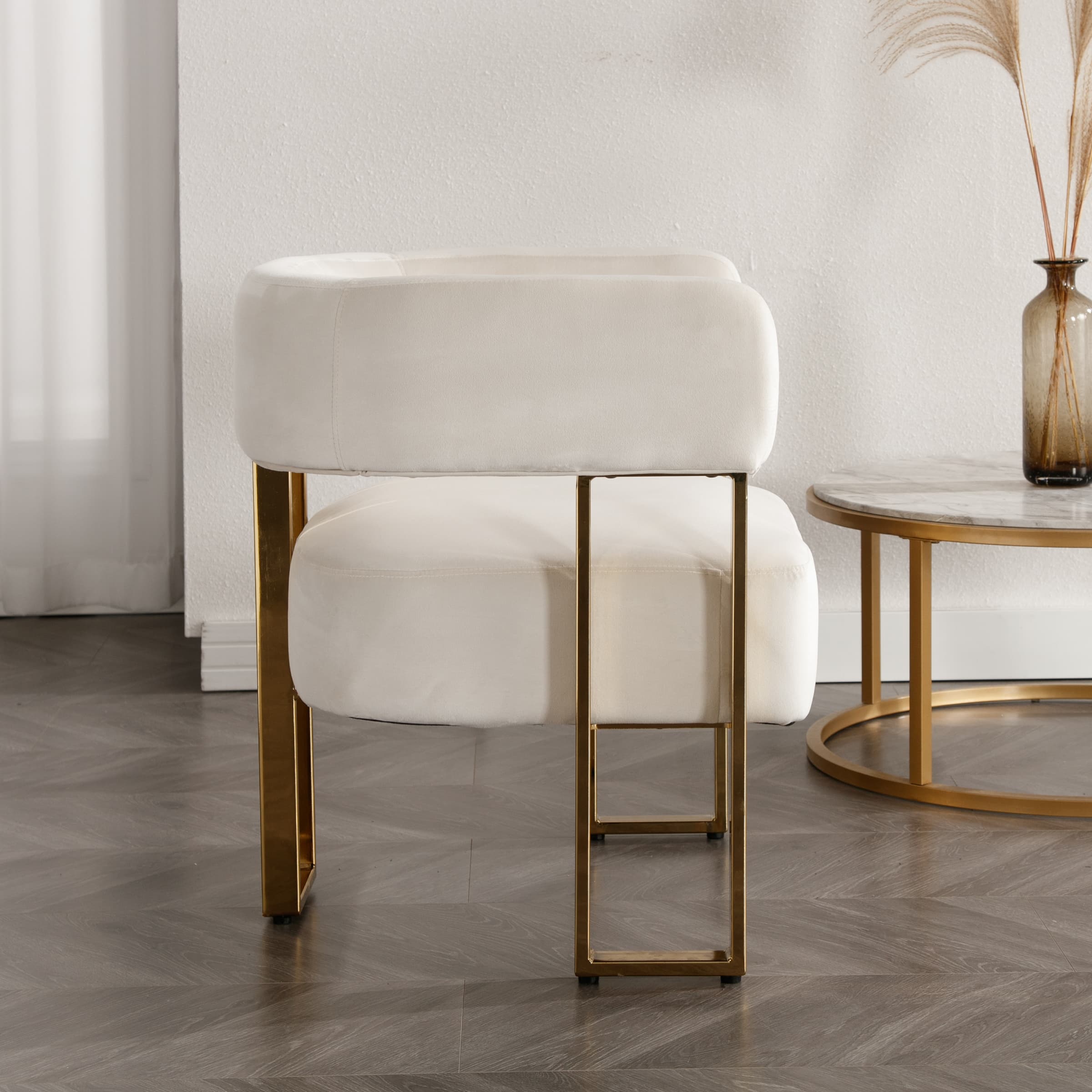 ZH4YOU Accent Chairs with Gold Metal Legs 1 PCS - 72005AC