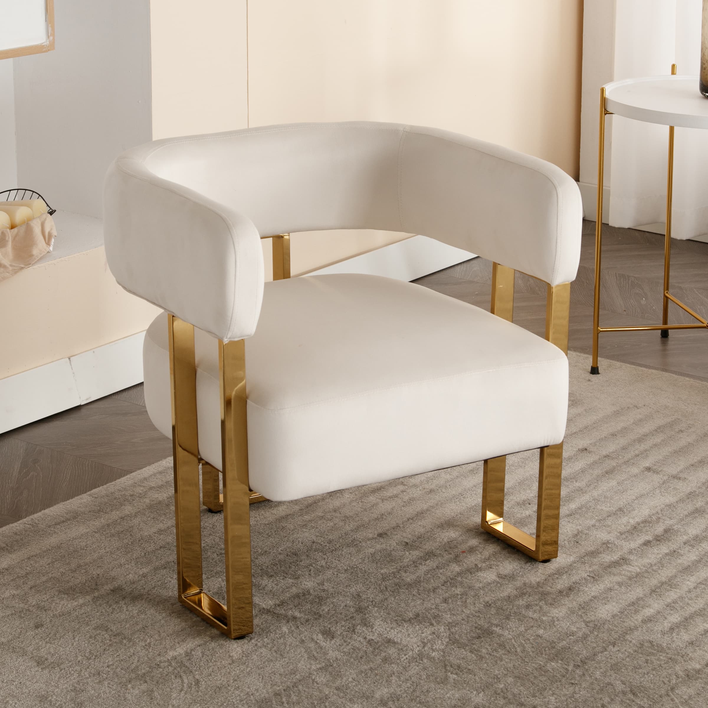 ZH4YOU Accent Chairs with Gold Metal Legs 1 PCS - 72005AC