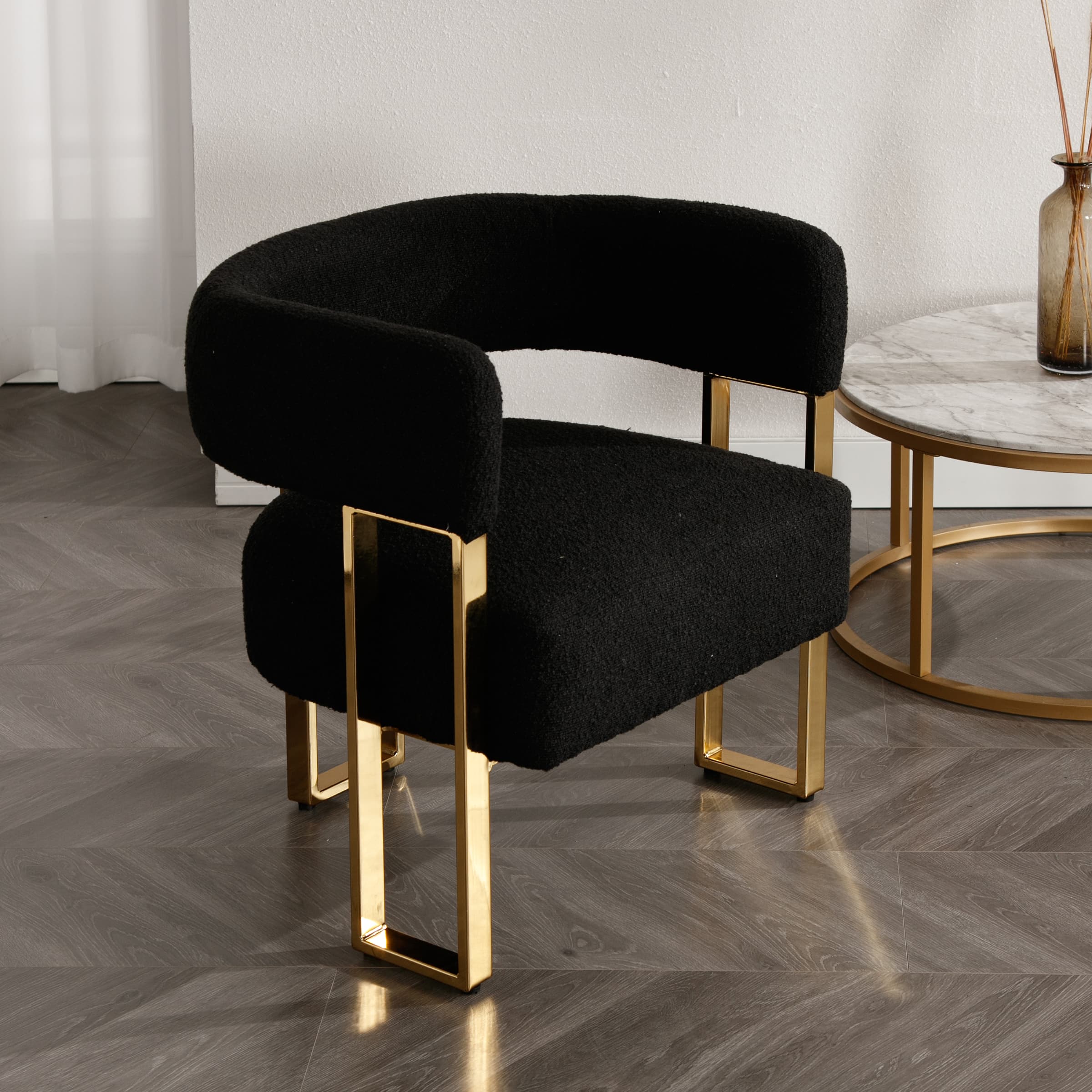 ZH4YOU Accent Chairs with Gold Metal Legs 1 PCS - 72005AC