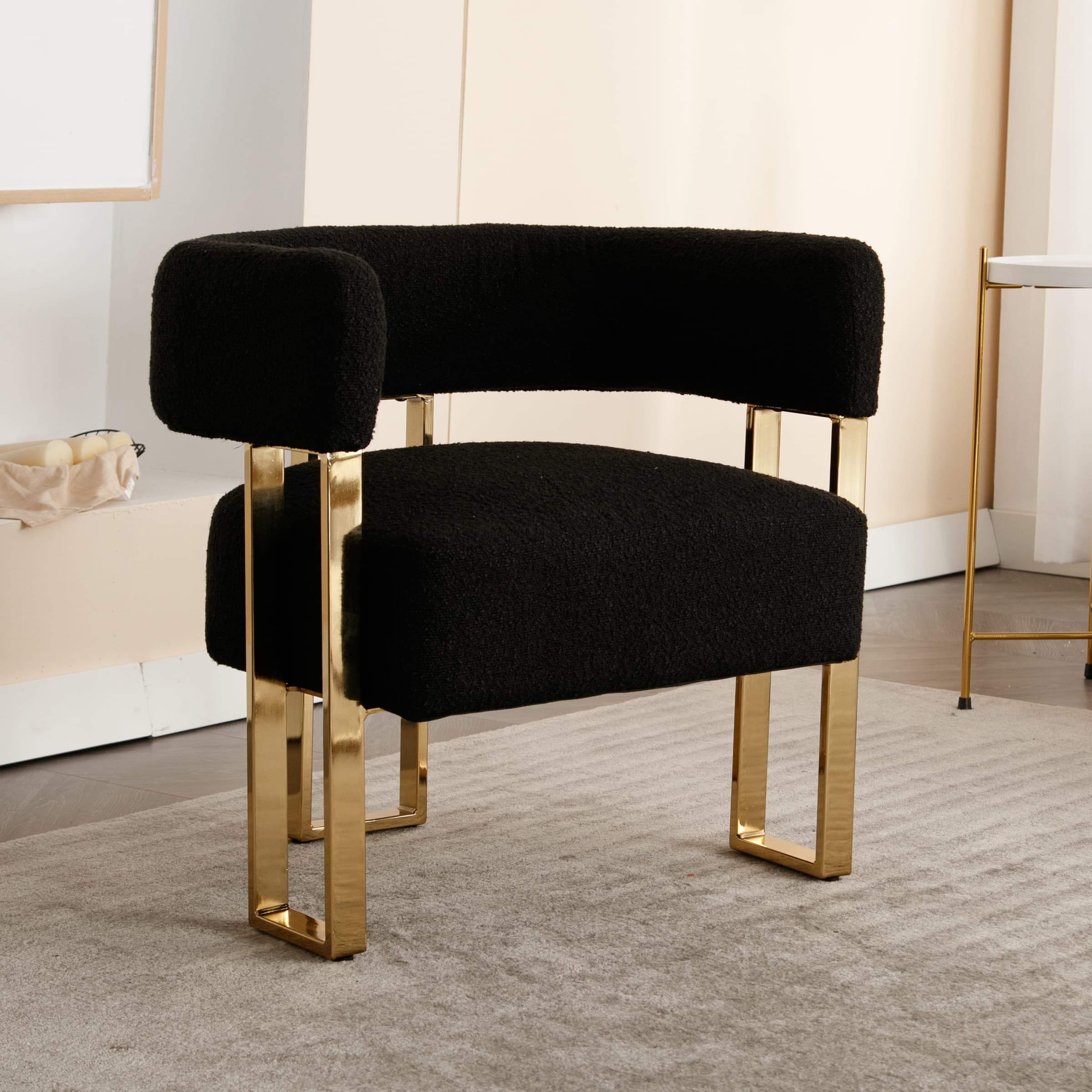 ZH4YOU Accent Chairs with Gold Metal Legs 1 PCS - 72005AC