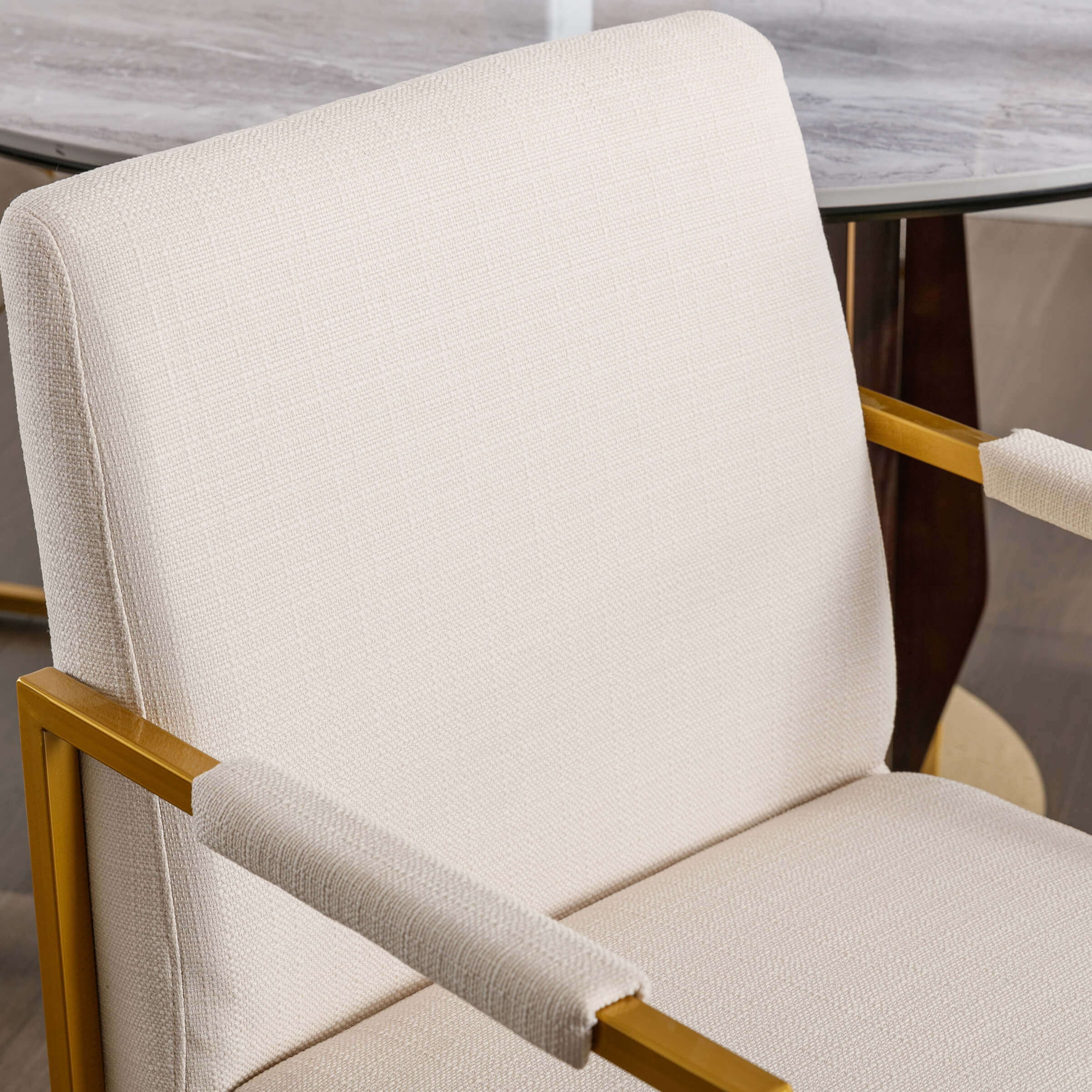 ZH4YOU Modern Dining Chairs with Metal Legs Set of 2 - 5104DC