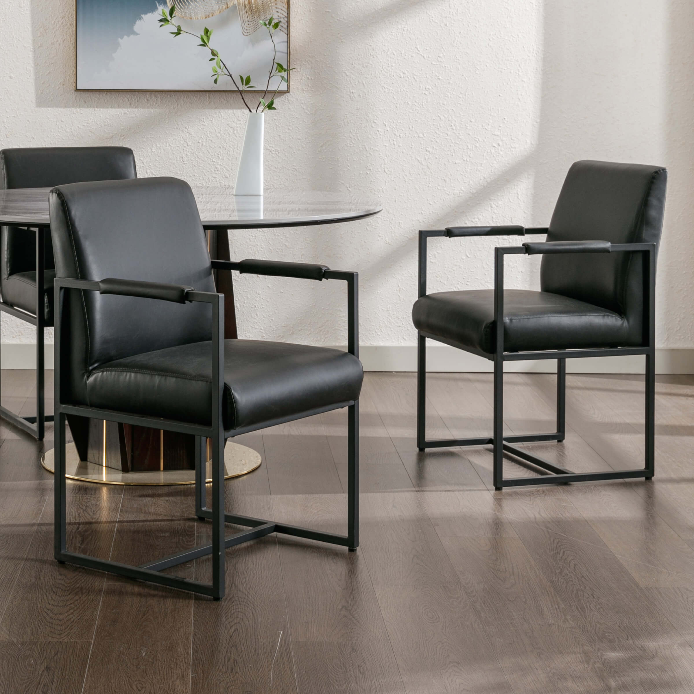 ZH4YOU Modern Dining Chairs with Metal Legs Set of 2 - 5104DC