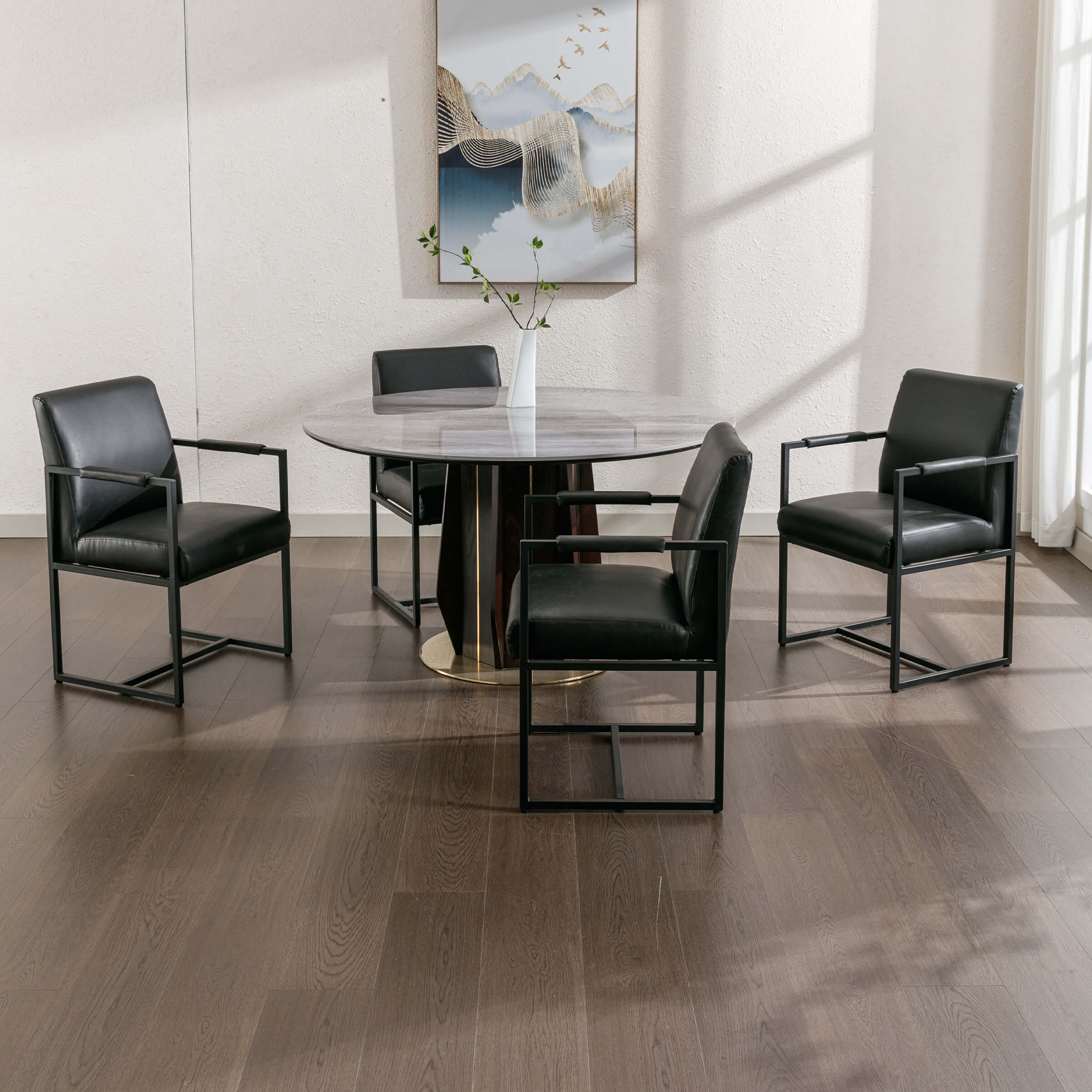 ZH4YOU Modern Dining Chairs with Metal Legs Set of 2 - 5104DC