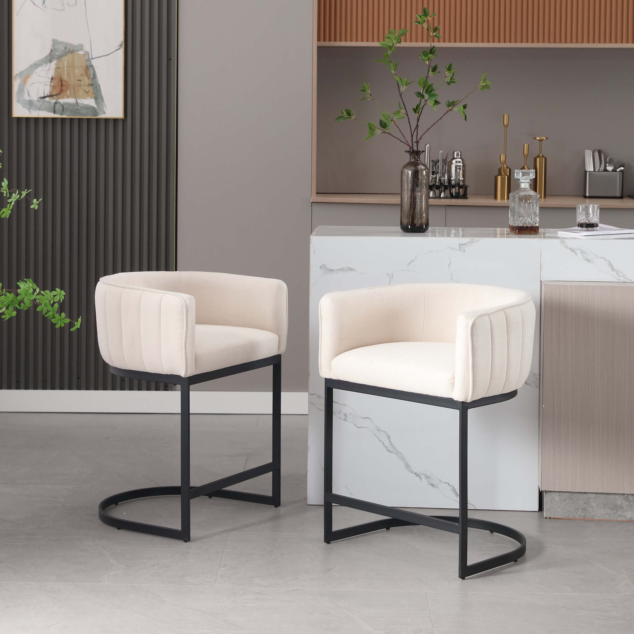 ZH4YOU Modern Counter Height Bar Stools 1 PCS - 6067CS