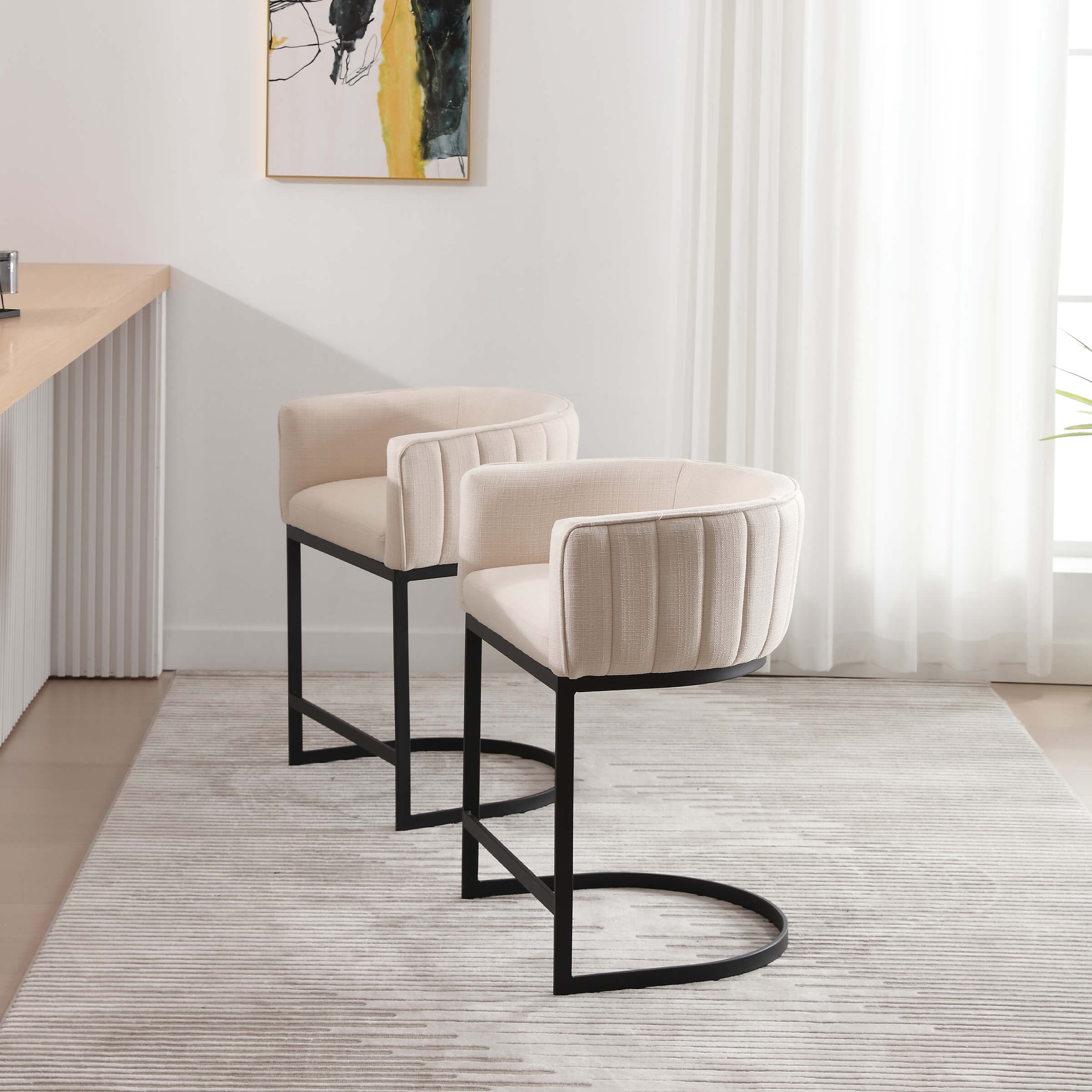 ZH4YOU Modern Counter Height Bar Stools 1 PCS - 6067CS