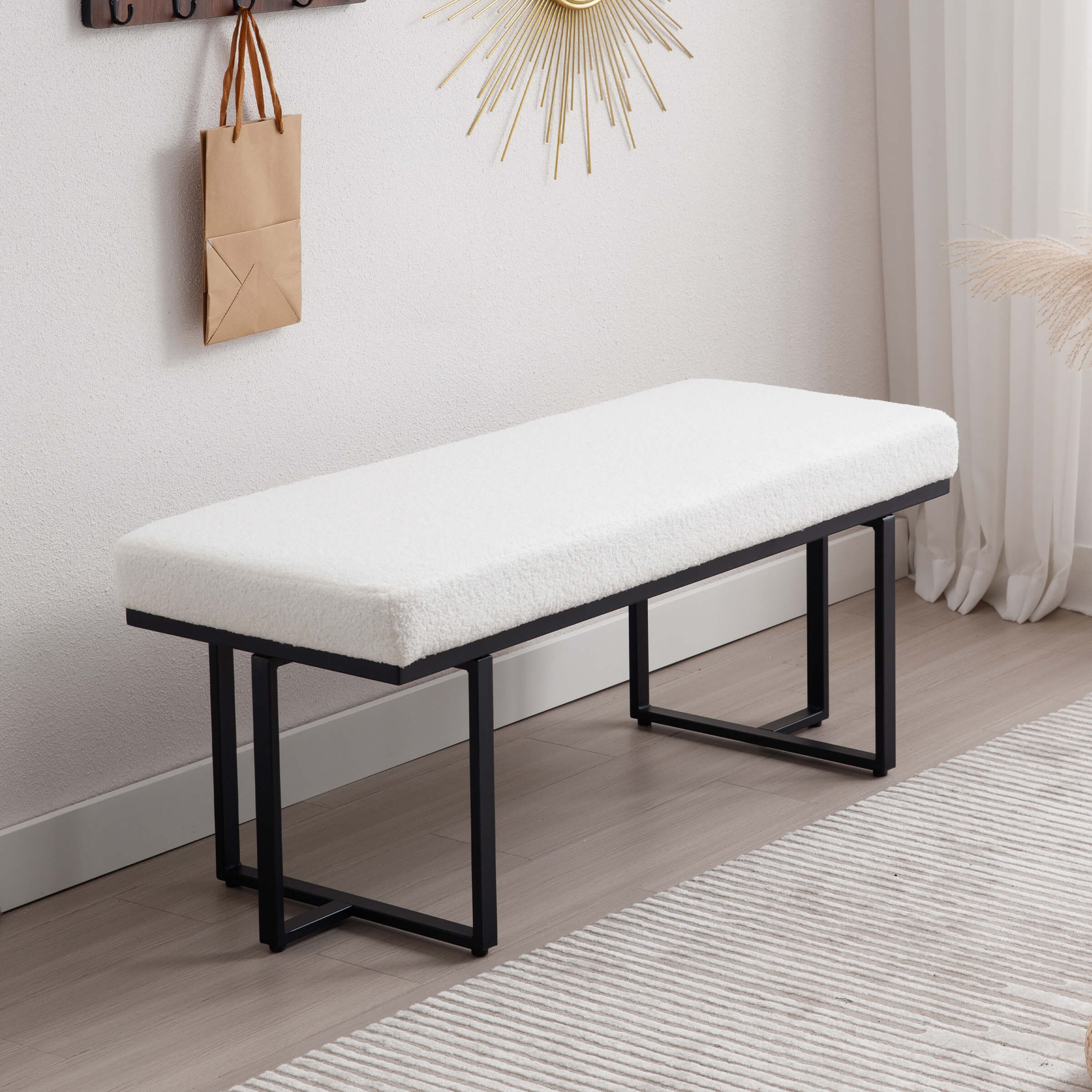 ZH4YOU 45" Modern Ottoman Bench for Bedroom - 1013BH