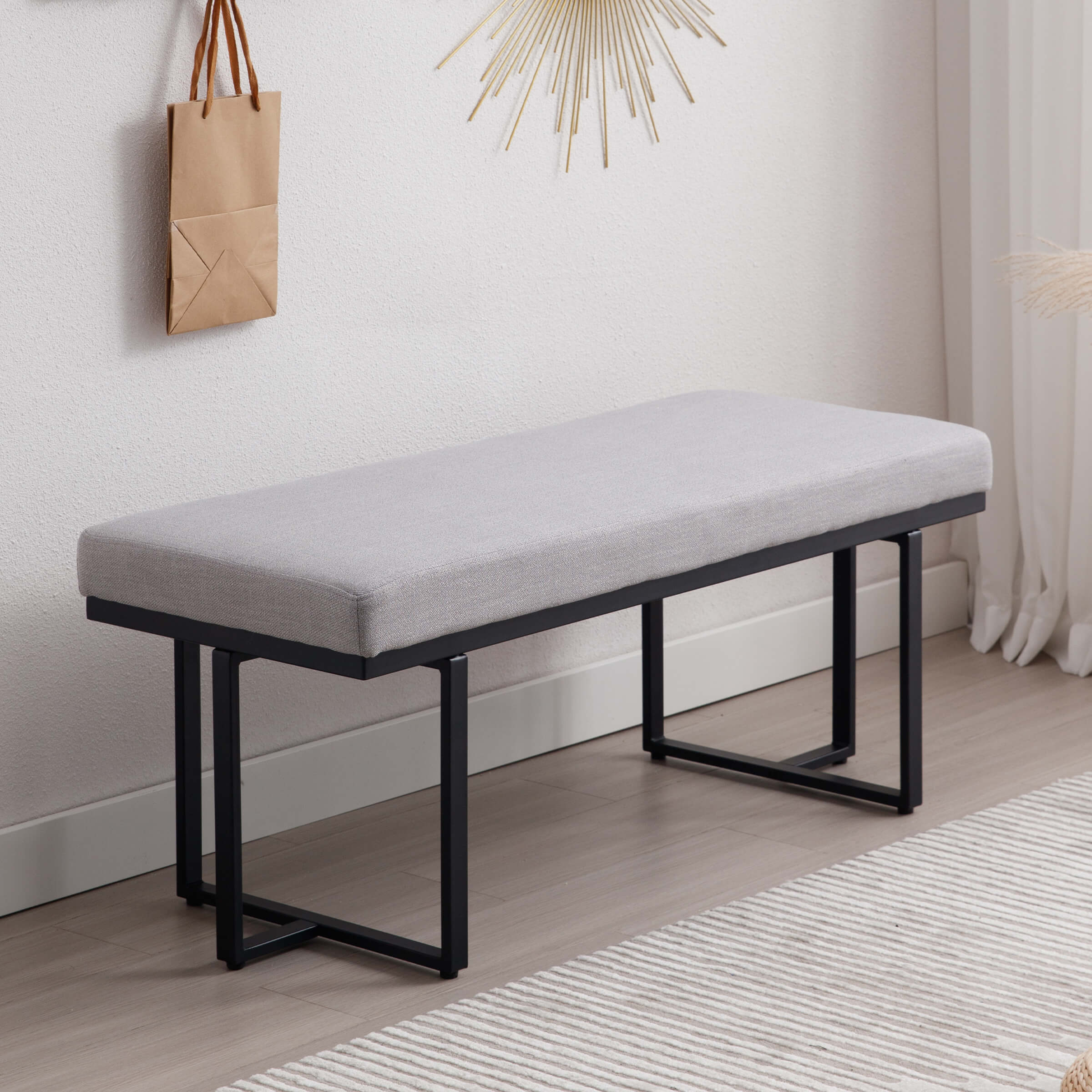 ZH4YOU 45" Modern Ottoman Bench for Bedroom - 1013BH