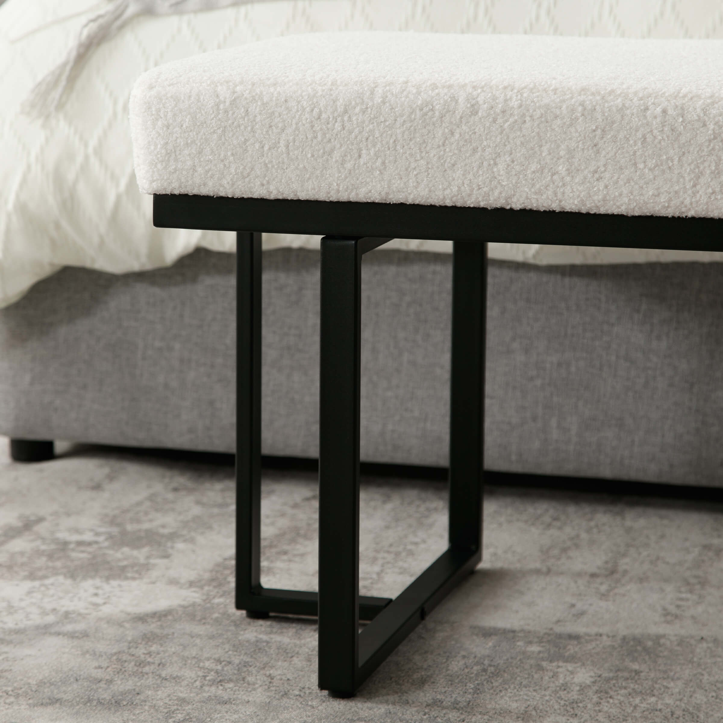 ZH4YOU 45" Modern Ottoman Bench for Bedroom - 1013BH