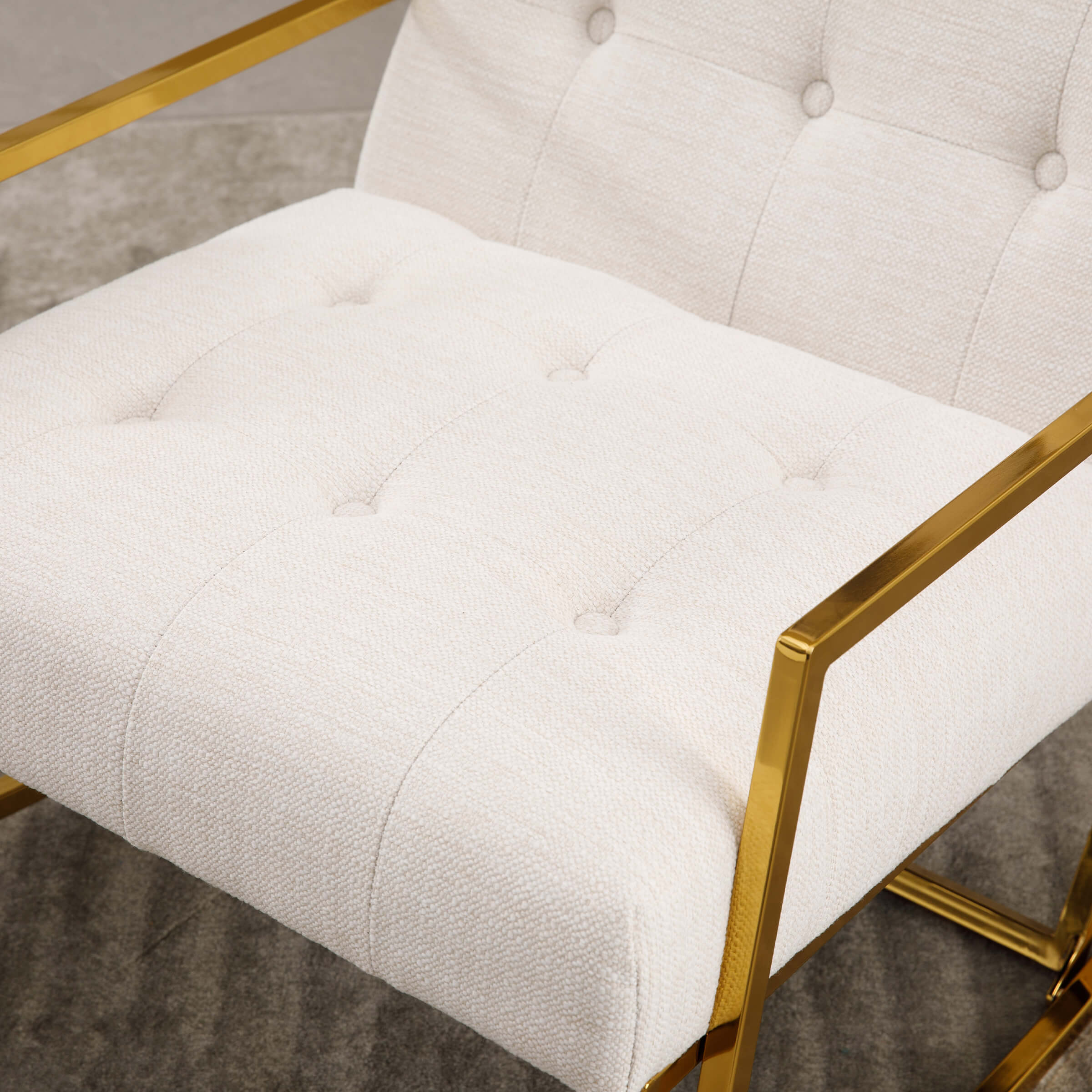 ZH4YOU Linen Upholstered Rocking Chairs 1 PCS - 3935RC