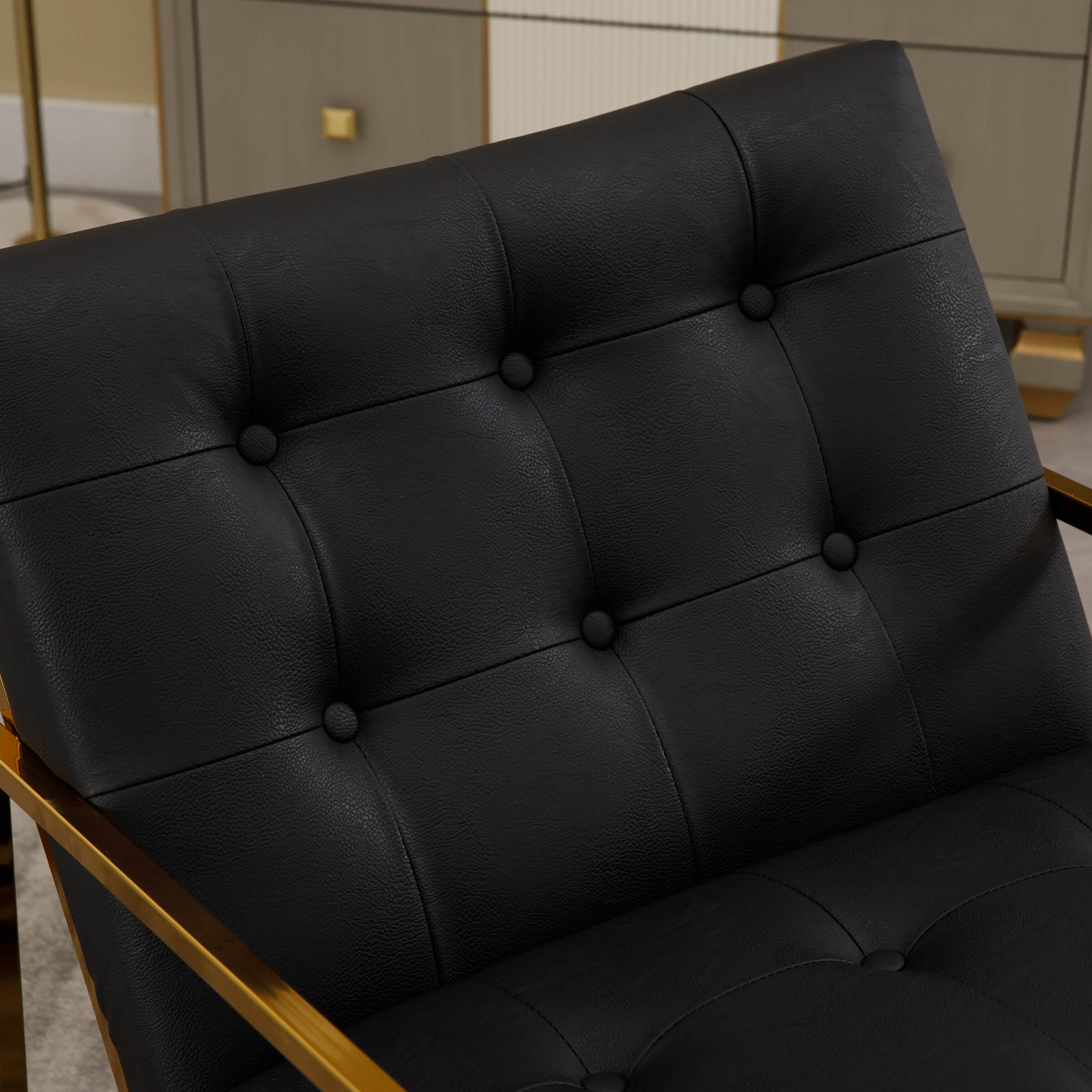 ZH4YOU Rocking PU Leather Upholstered Recliner Chairs 1 PCS - 3935
