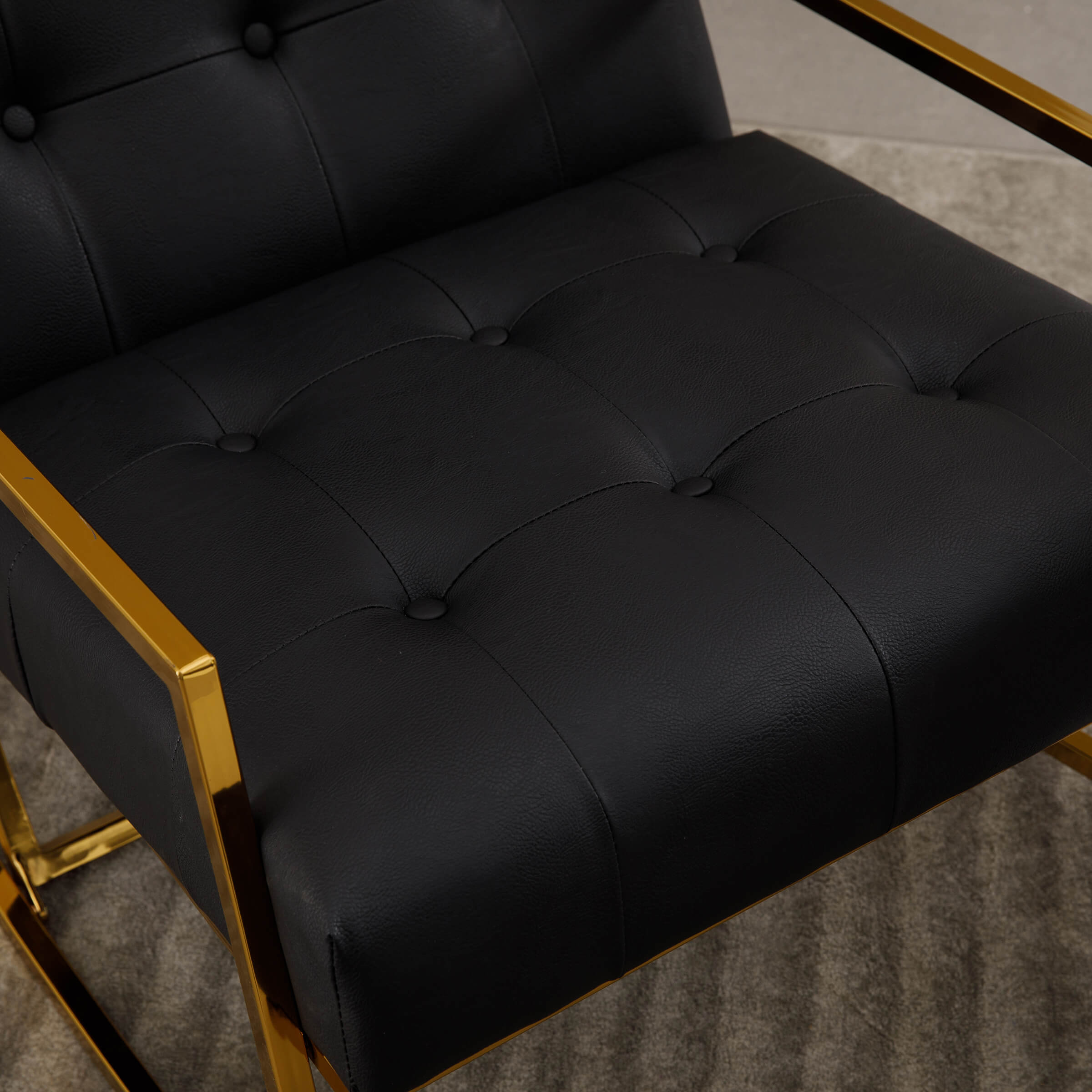 ZH4YOU Rocking PU Leather Upholstered Recliner Chairs 1 PCS - 3935