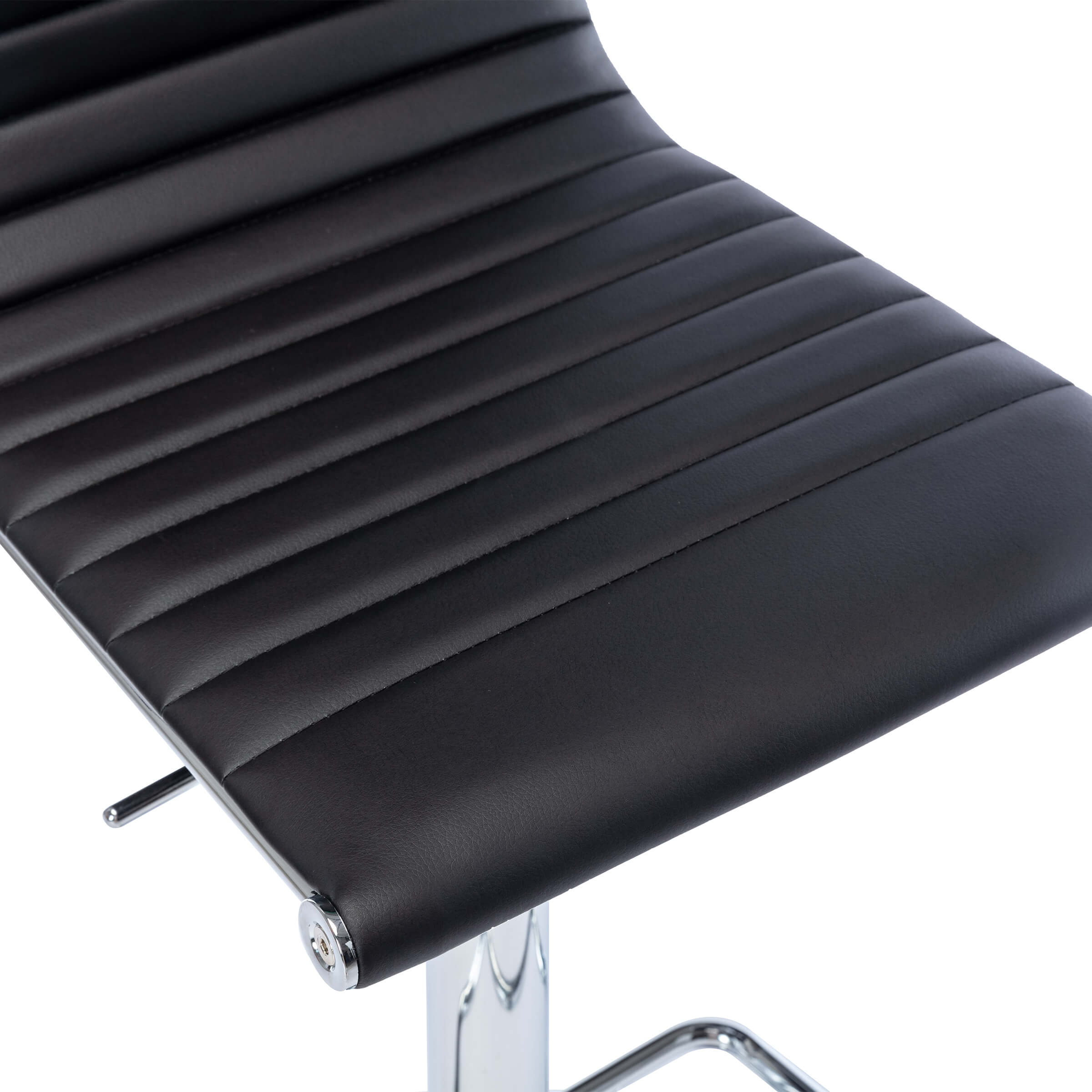 Close-up of black seat texture