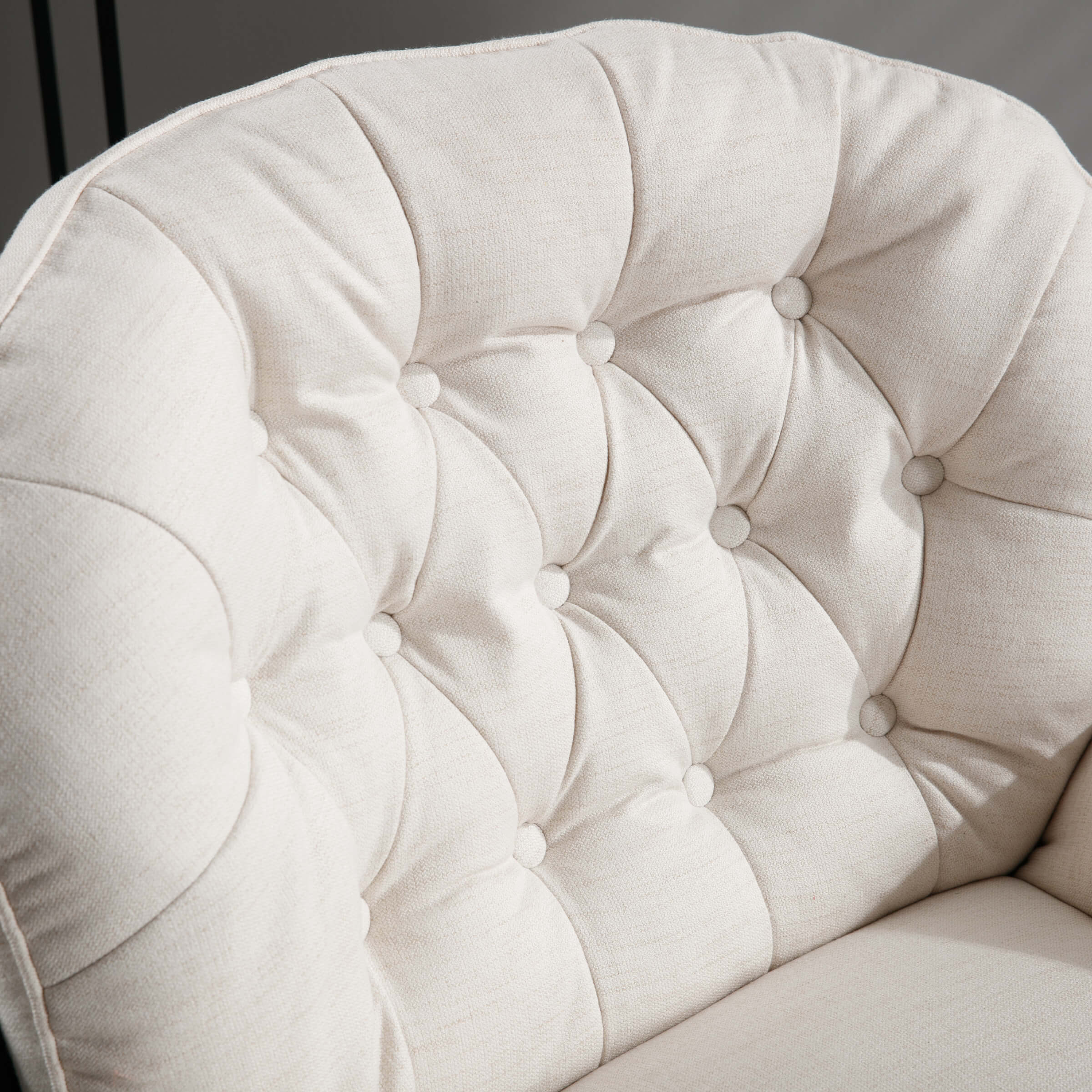 ZH4YOU Swivel Linen Accent Chair with Ottoman - 18841AO