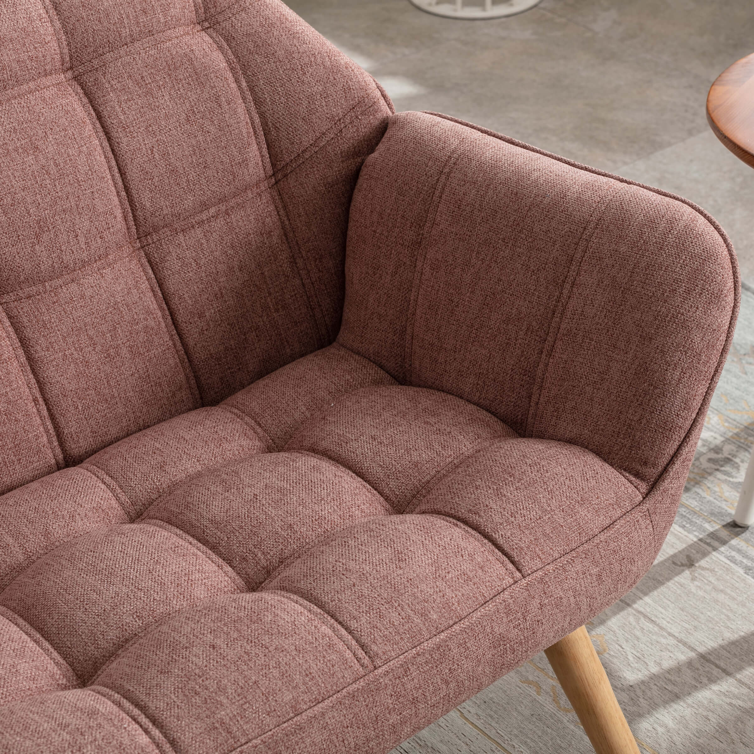 ZH4YOU 48"W Durable Linen Small Loveseat - 8904AC