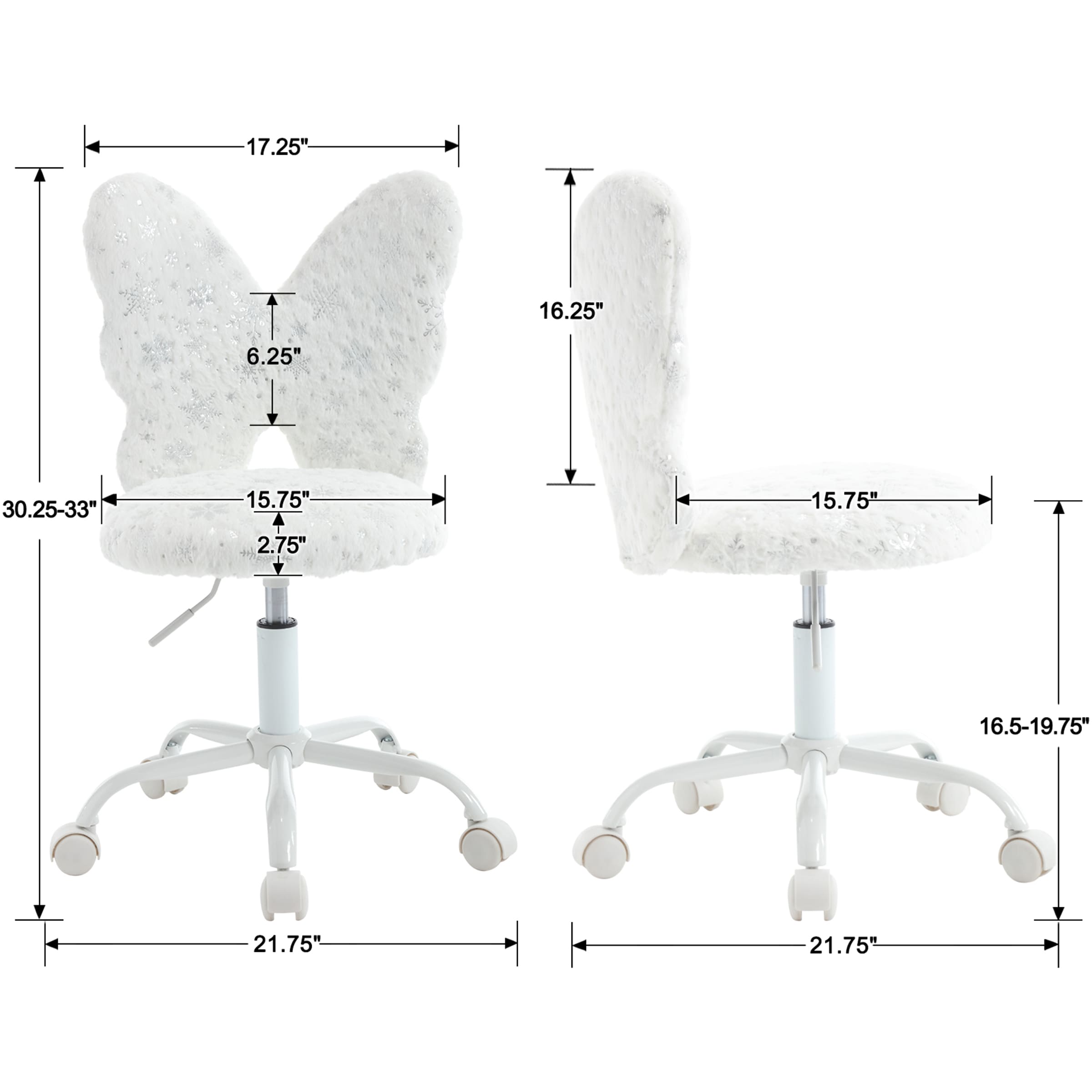 Kmax Butterfly Colorful Swivel Kids Desk Chair 1 PCS - 1723KC
