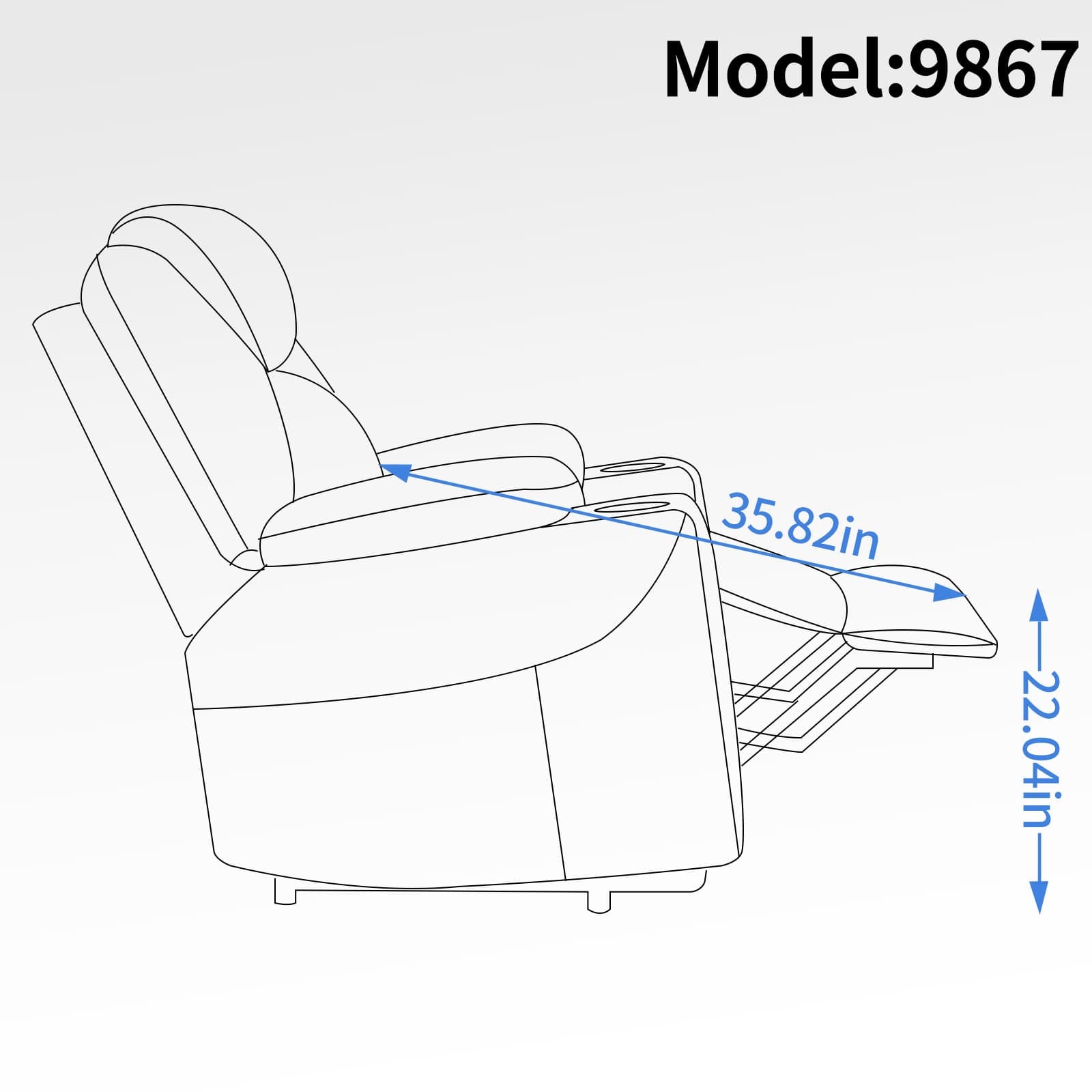 Power Lift Electric Massage Heat USB Recliner Chair