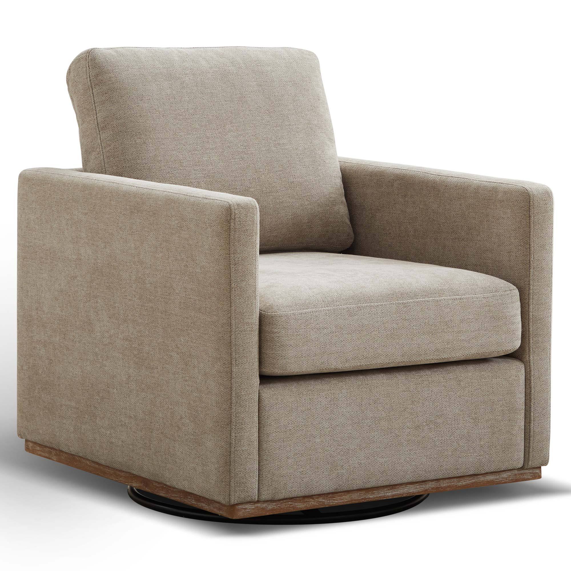 30.7" Square Swivel Accent Chair Chenille Upholstered Armchair