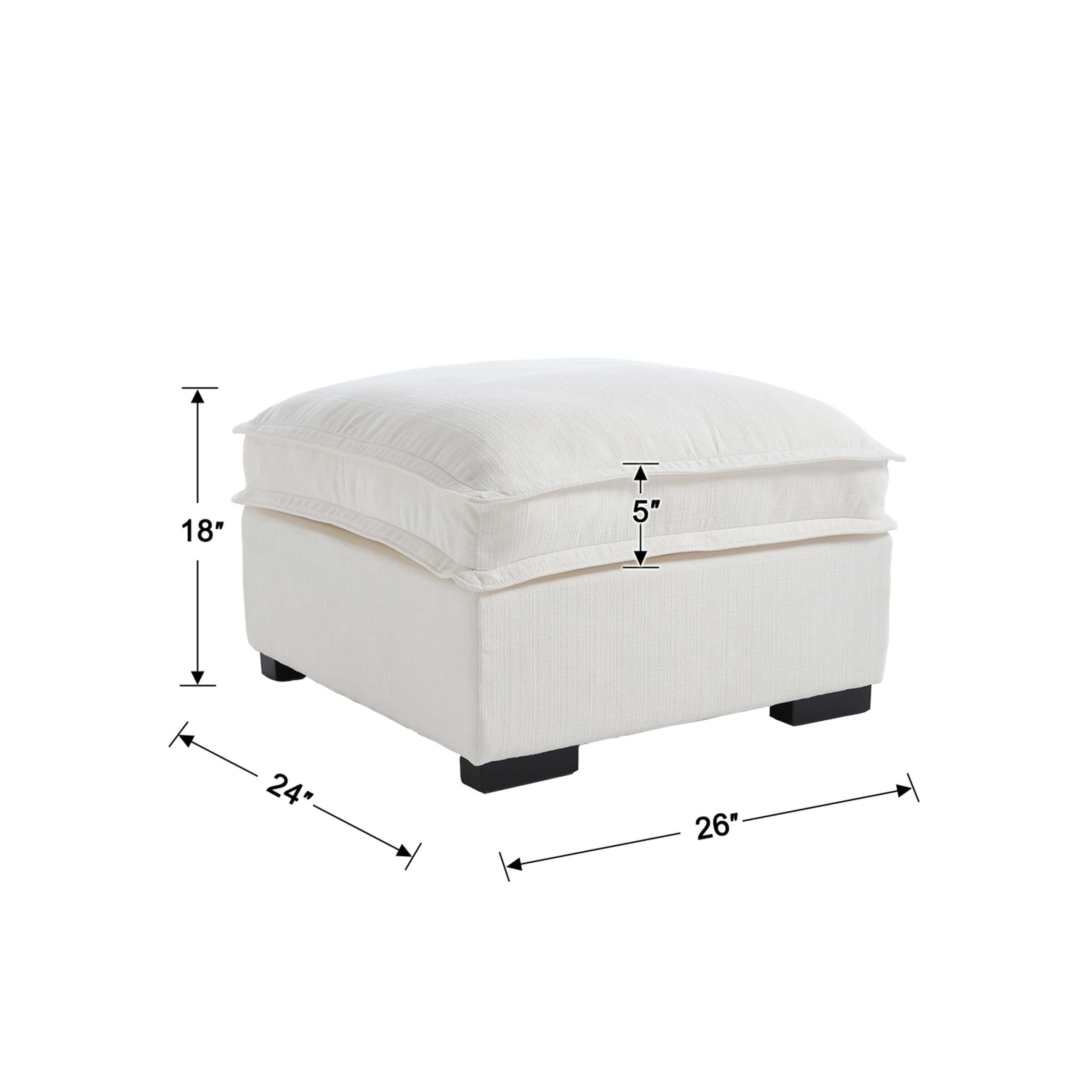 EALSON Linen Fabric Upholstered Cloud Couches Mid Century Sofa - 1089SF