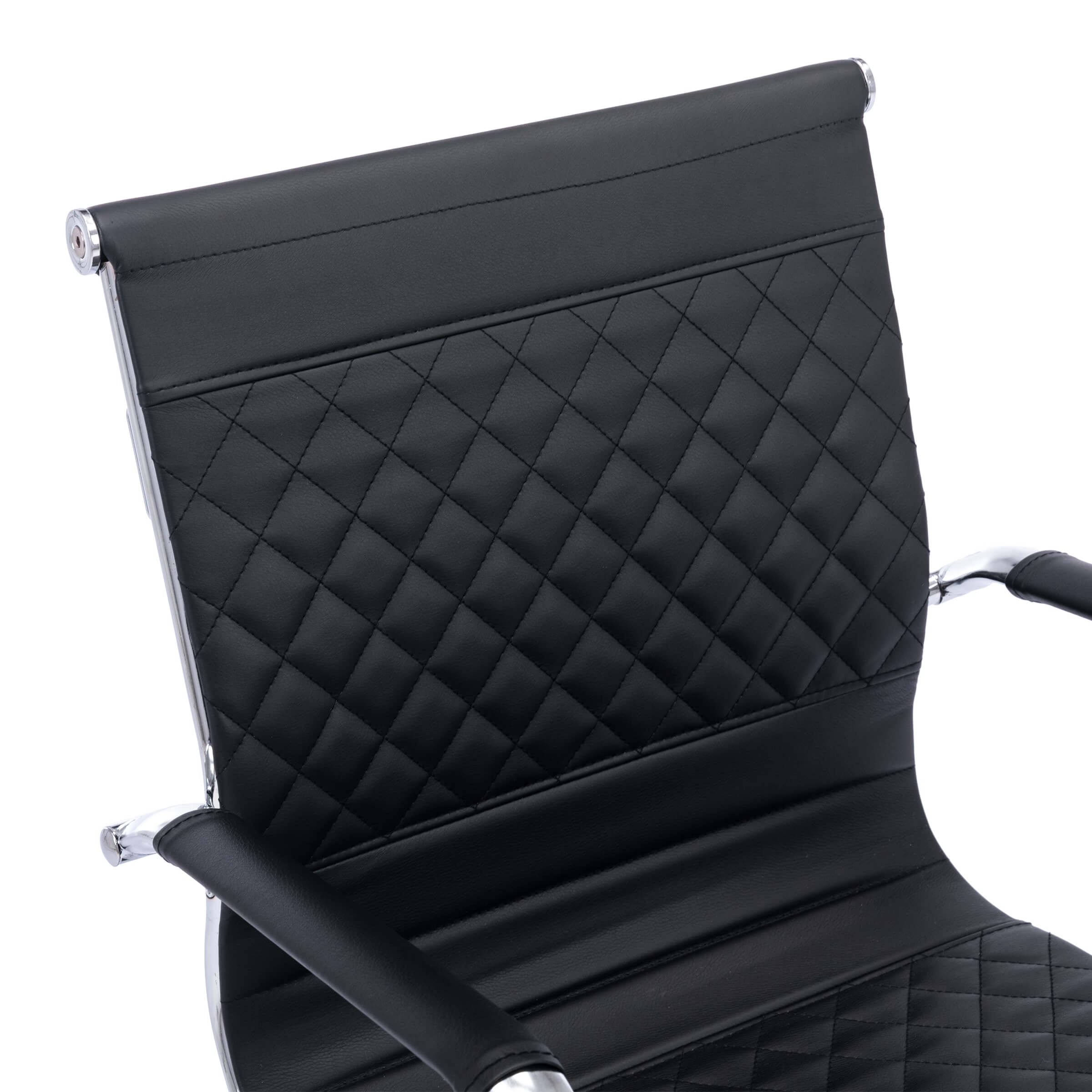Close-up of quilted back upholstery