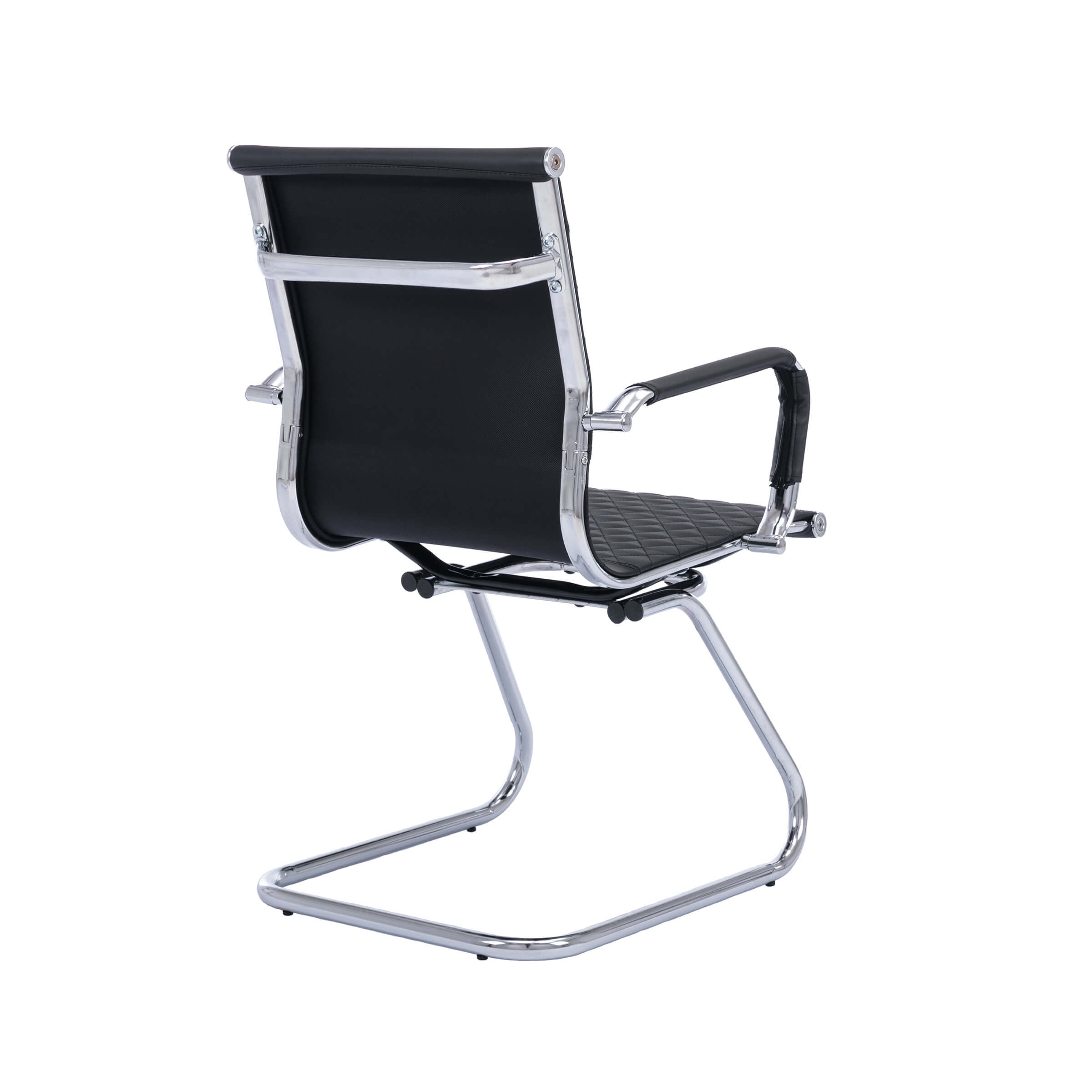 Rear view of the chair showing back support