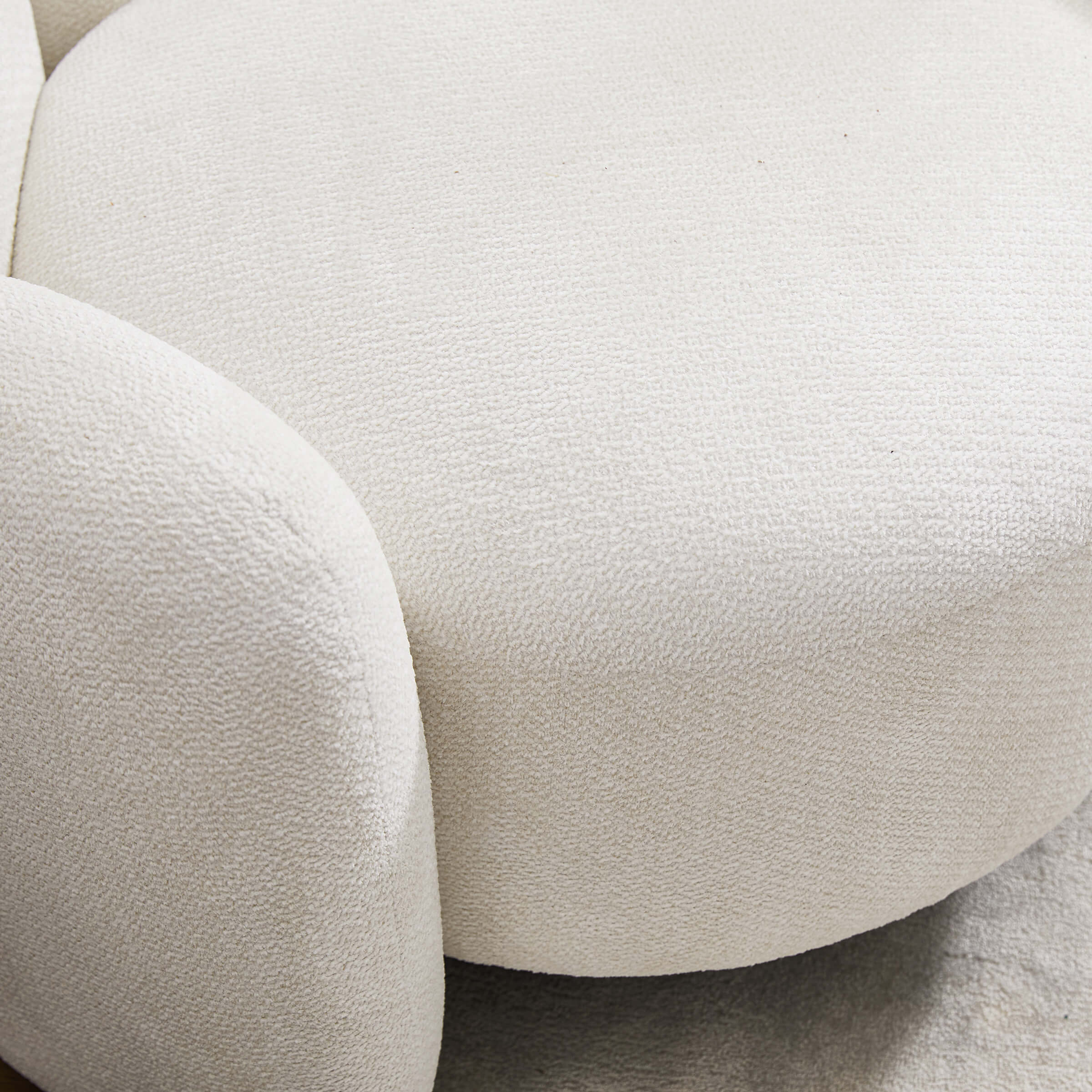 Beige boucle upholstery texture