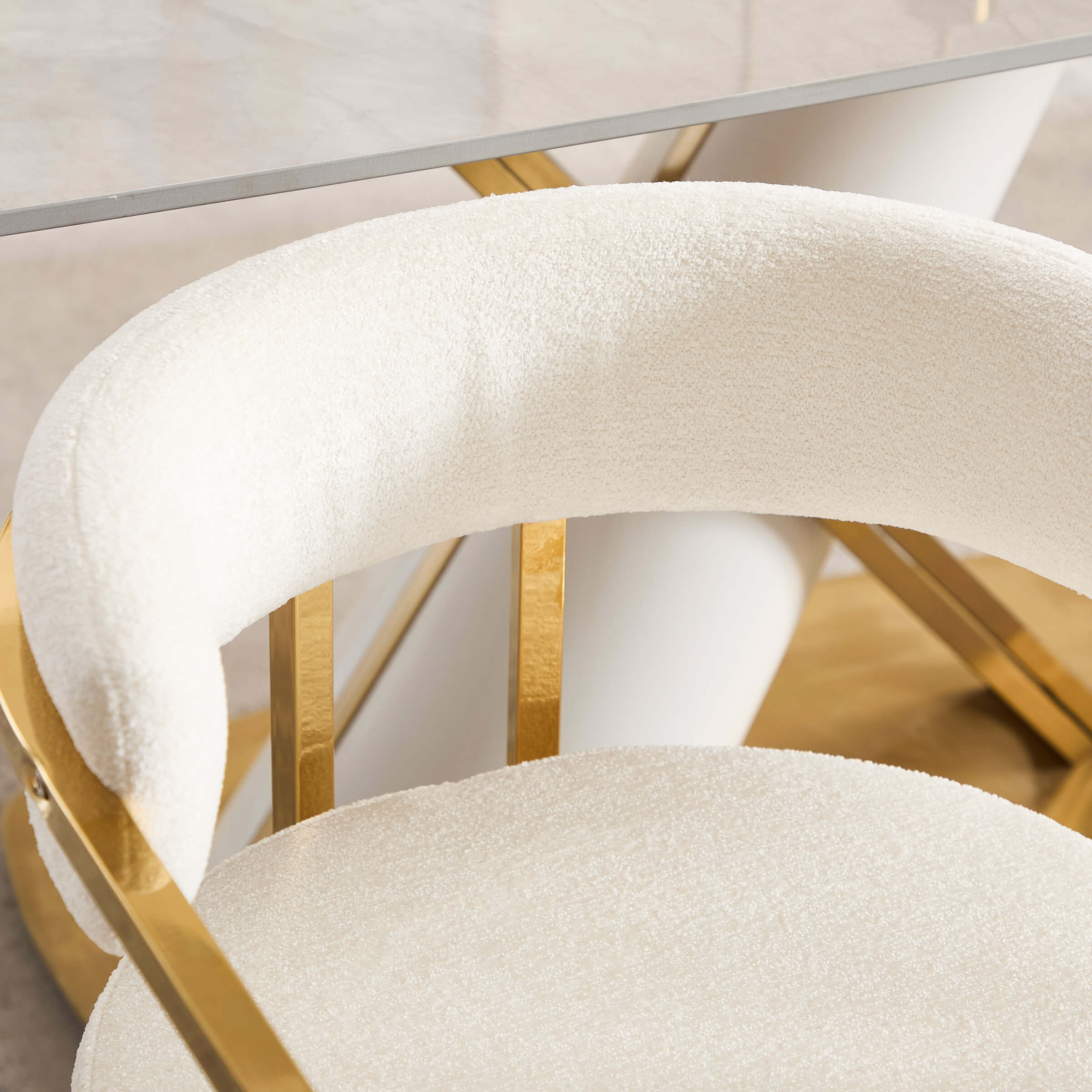 Upholstered Metal Frame Dining Chairs Set of 2 - 323DC