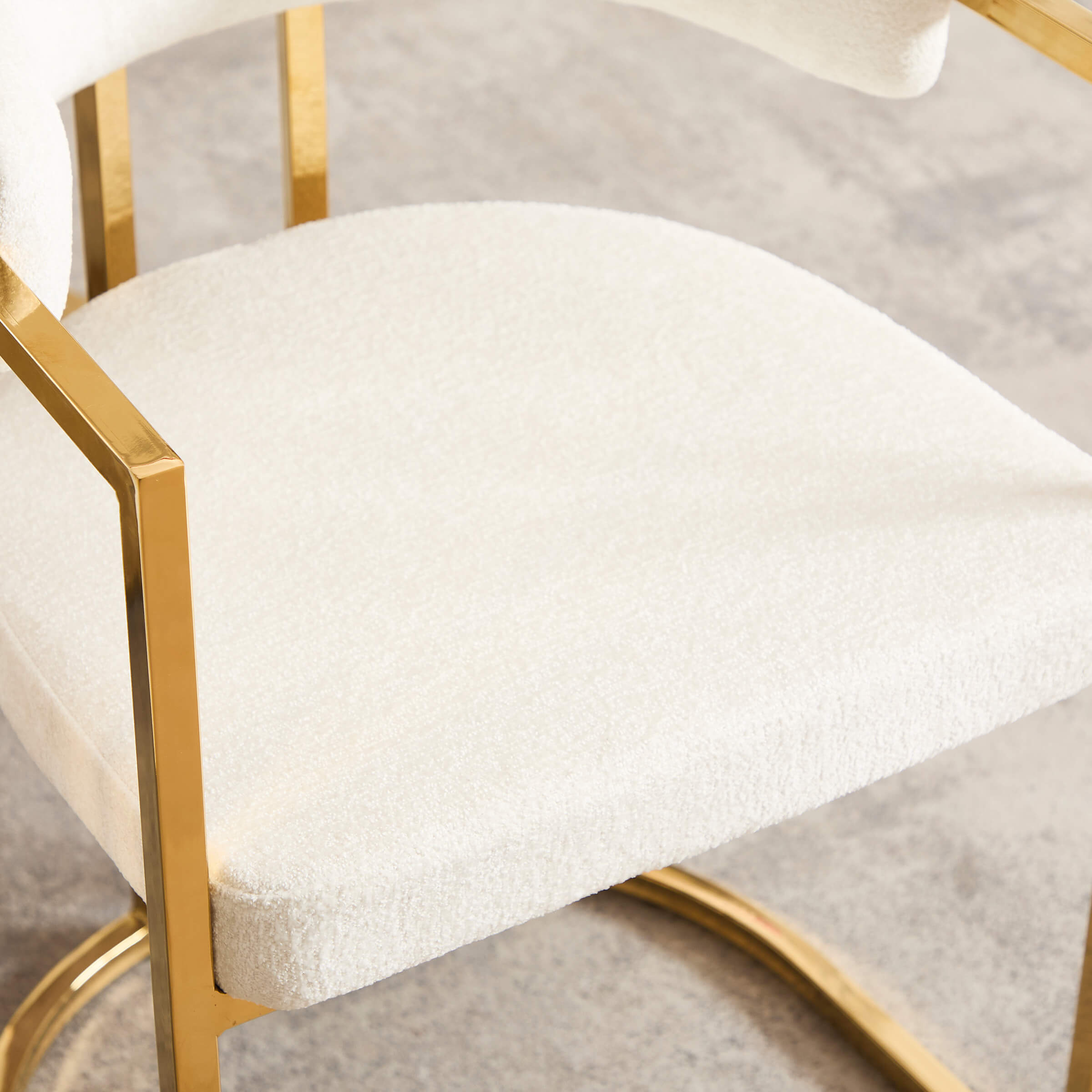 Upholstered Metal Frame Dining Chairs Set of 2 - 323DC