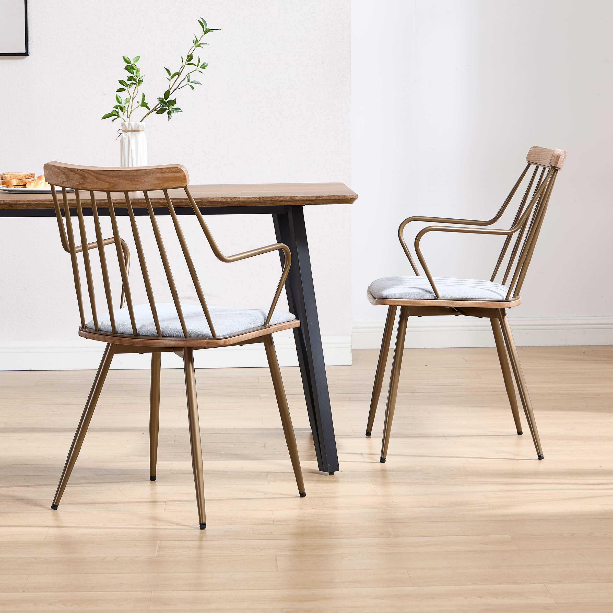 VESCASA Windsor Spindle Back Dining Chairs Set of 2 - 6128DC