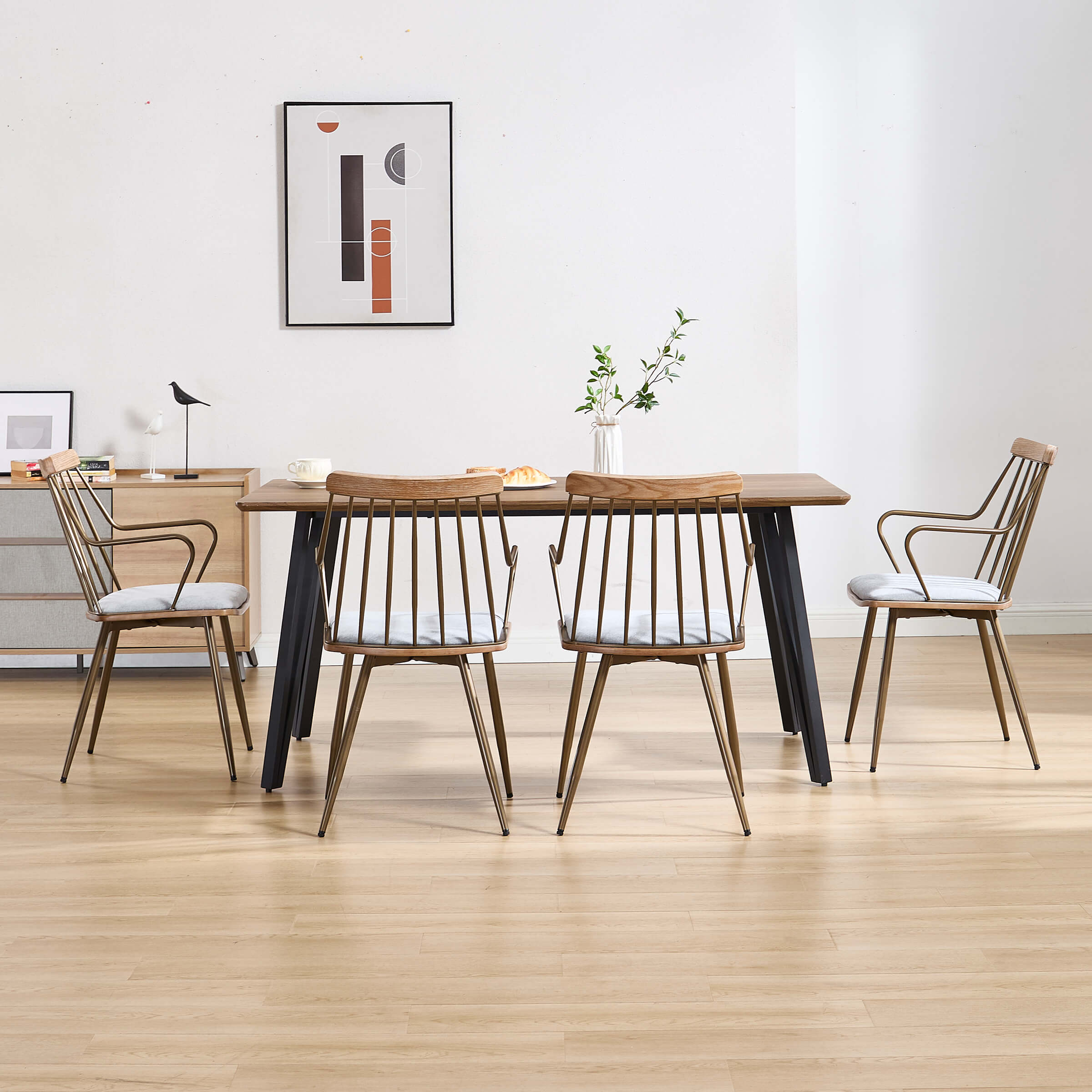 VESCASA Windsor Spindle Back Dining Chairs Set of 2 - 6128DC