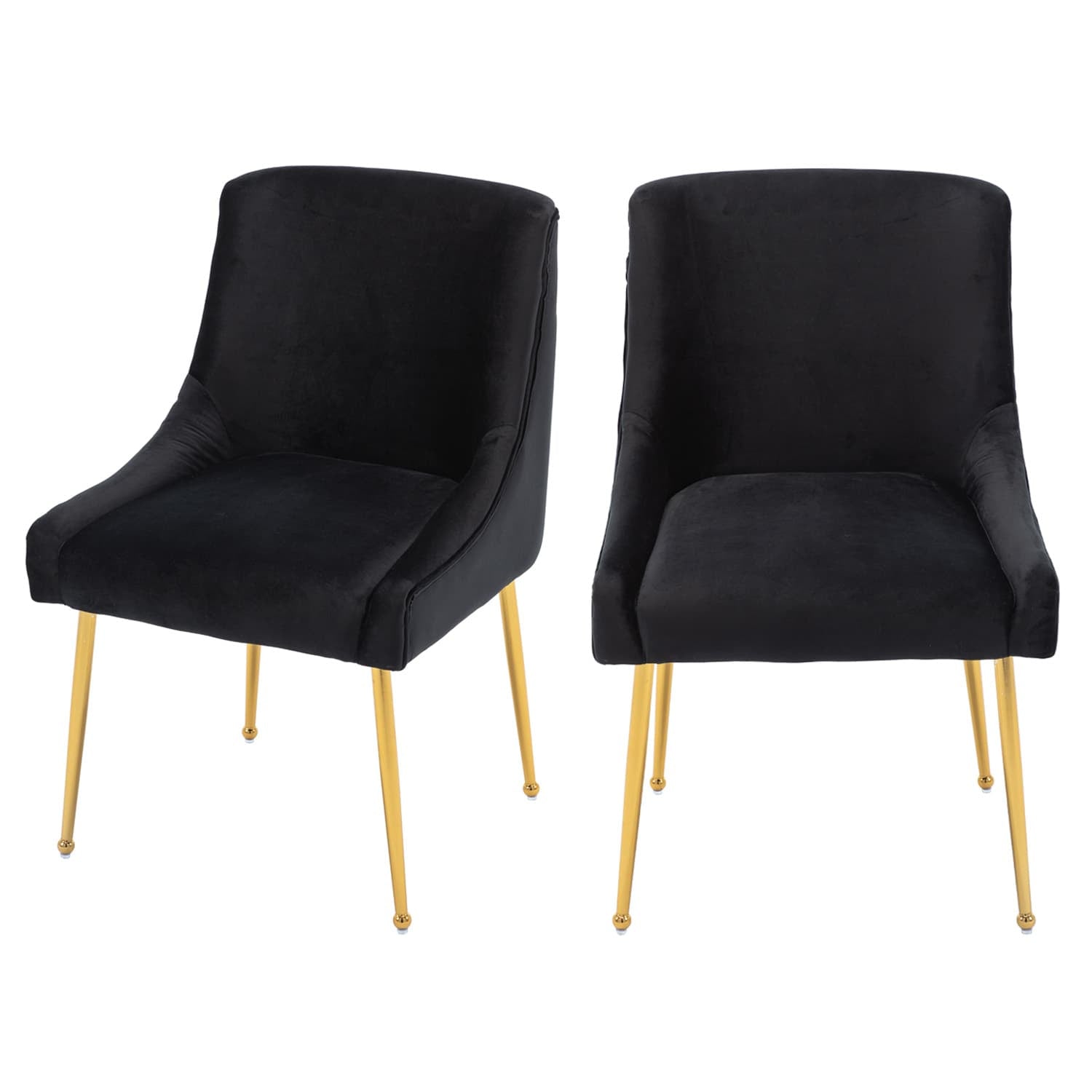 CHICAURA Modern Velvet Upholstered Accent Chairs Dining Room Chairs Set of 2 - 1469
