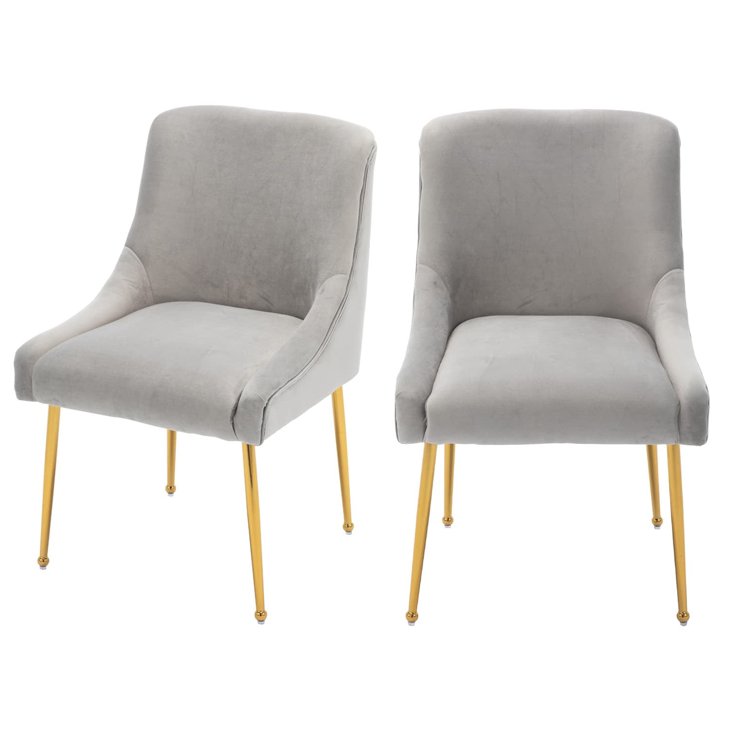 CHICAURA Modern Velvet Upholstered Accent Chairs Dining Room Chairs Set of 2 - 1469