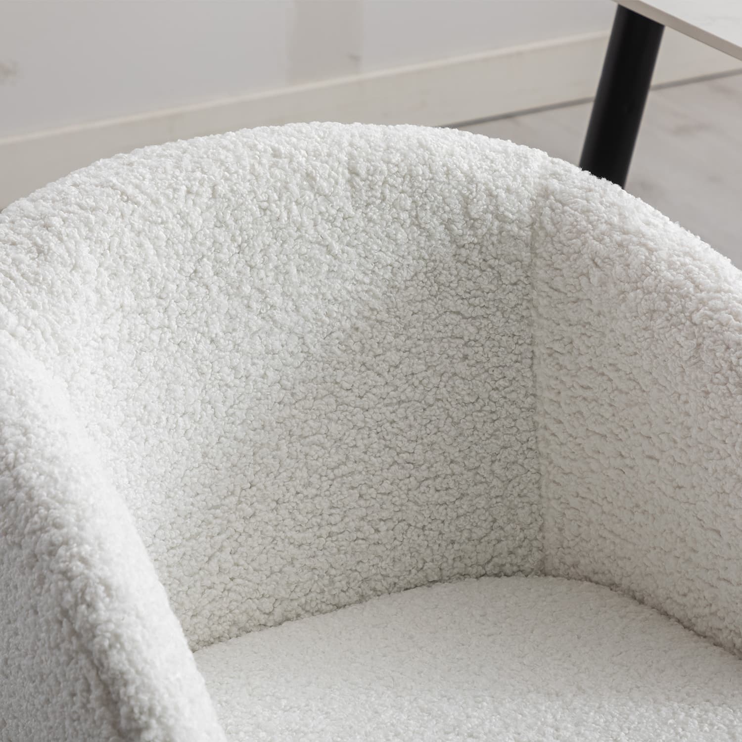 ROCITY 20" Swivel Black Boucle Chair 1 PCS - 3094DC