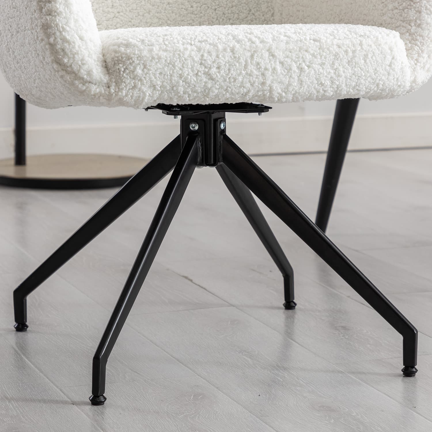 ROCITY 20" Swivel Black Boucle Chair 1 PCS - 3094DC