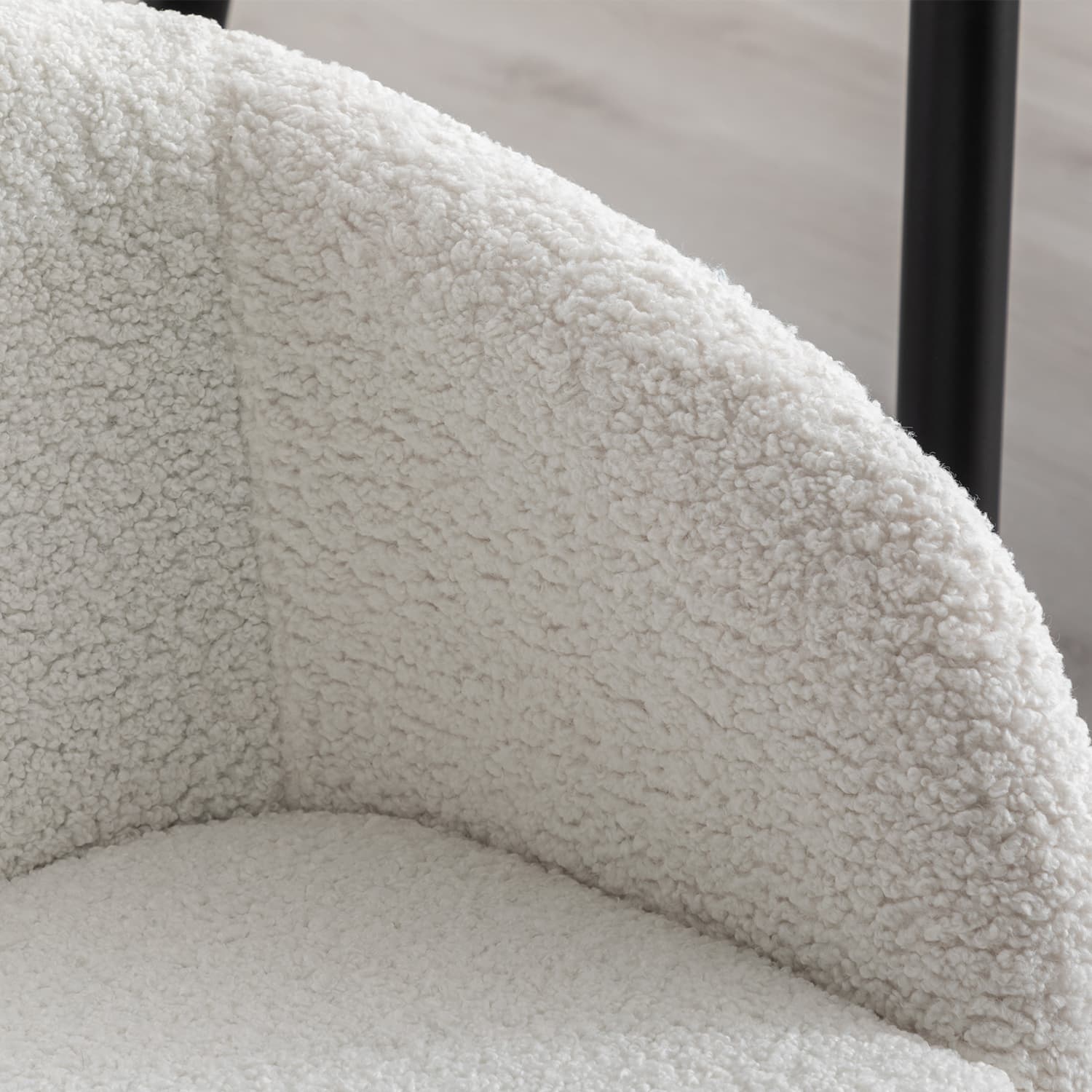 ROCITY 20" Swivel Black Boucle Chair 1 PCS - 3094DC